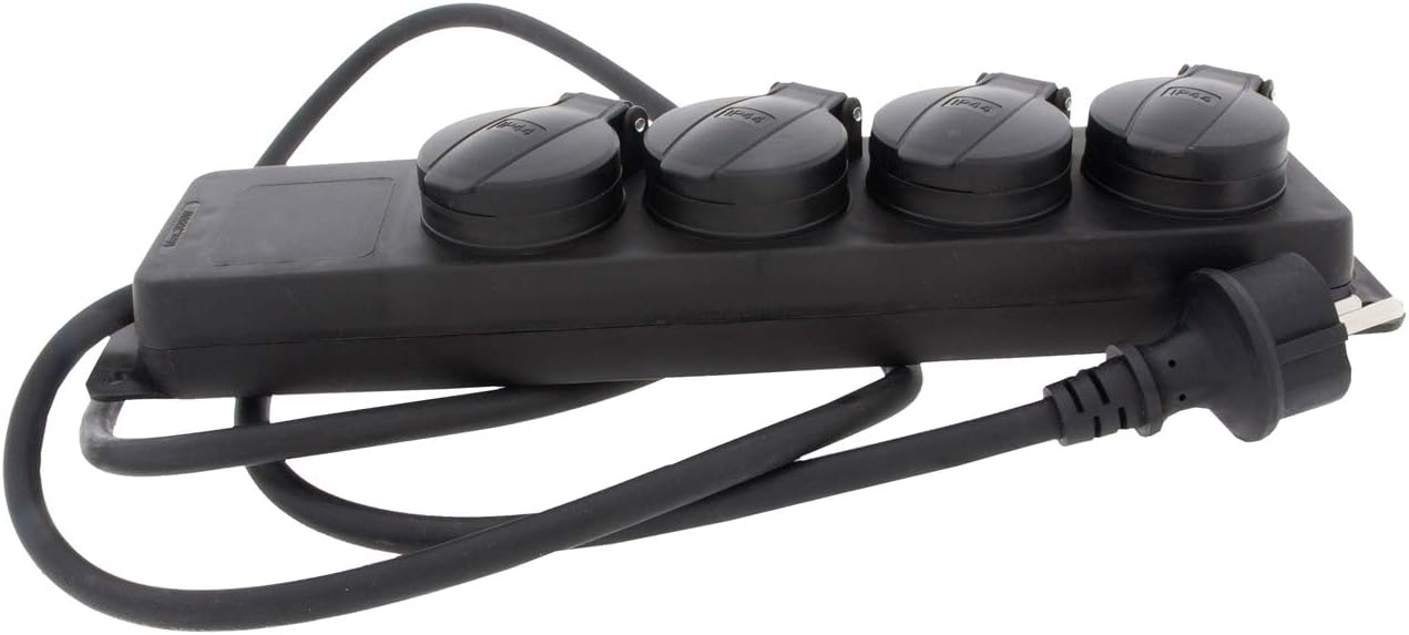 Arcas Steckdose Outdoor 4-fach Schukosteckdose + Klappe
