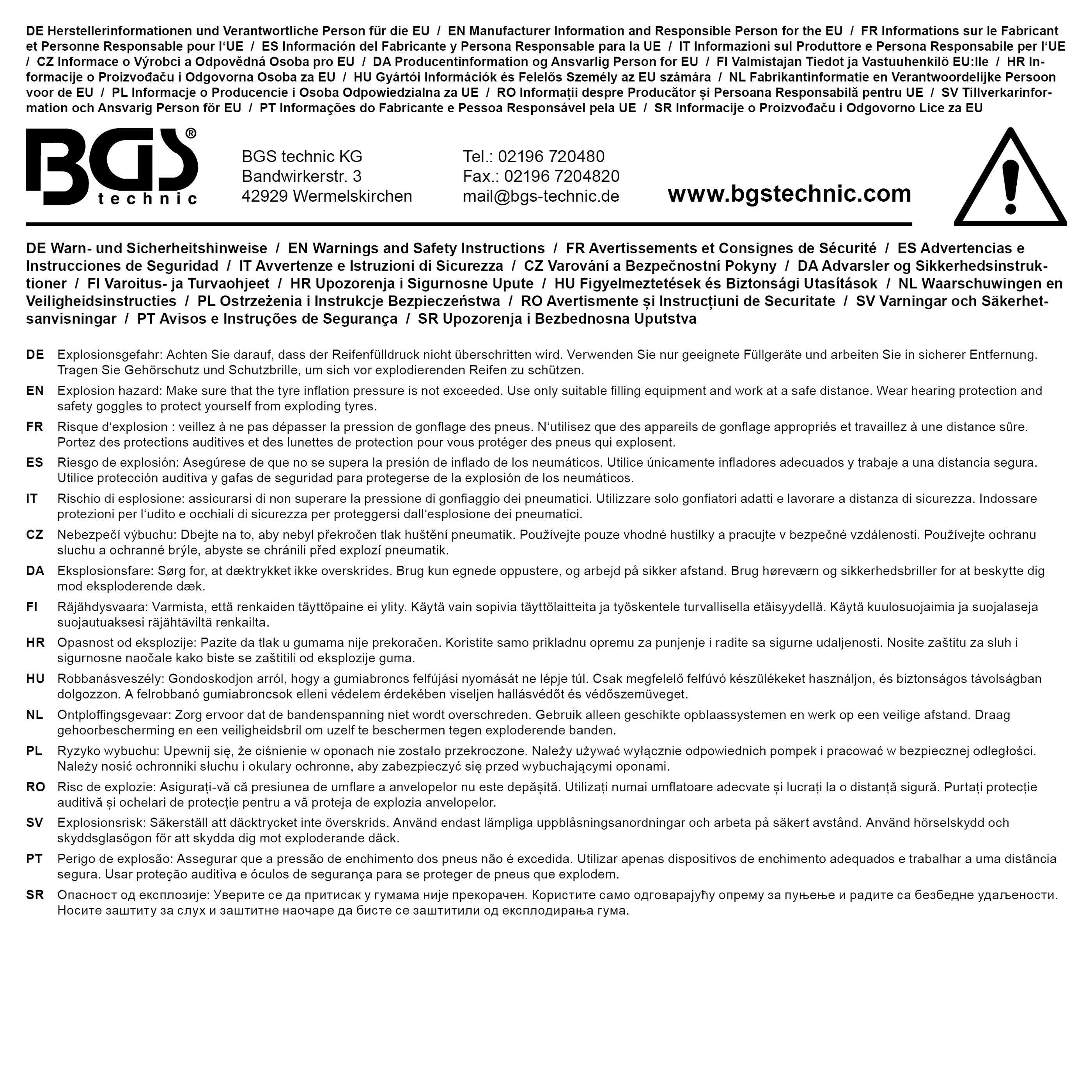BGS Reifendruckprüfer
