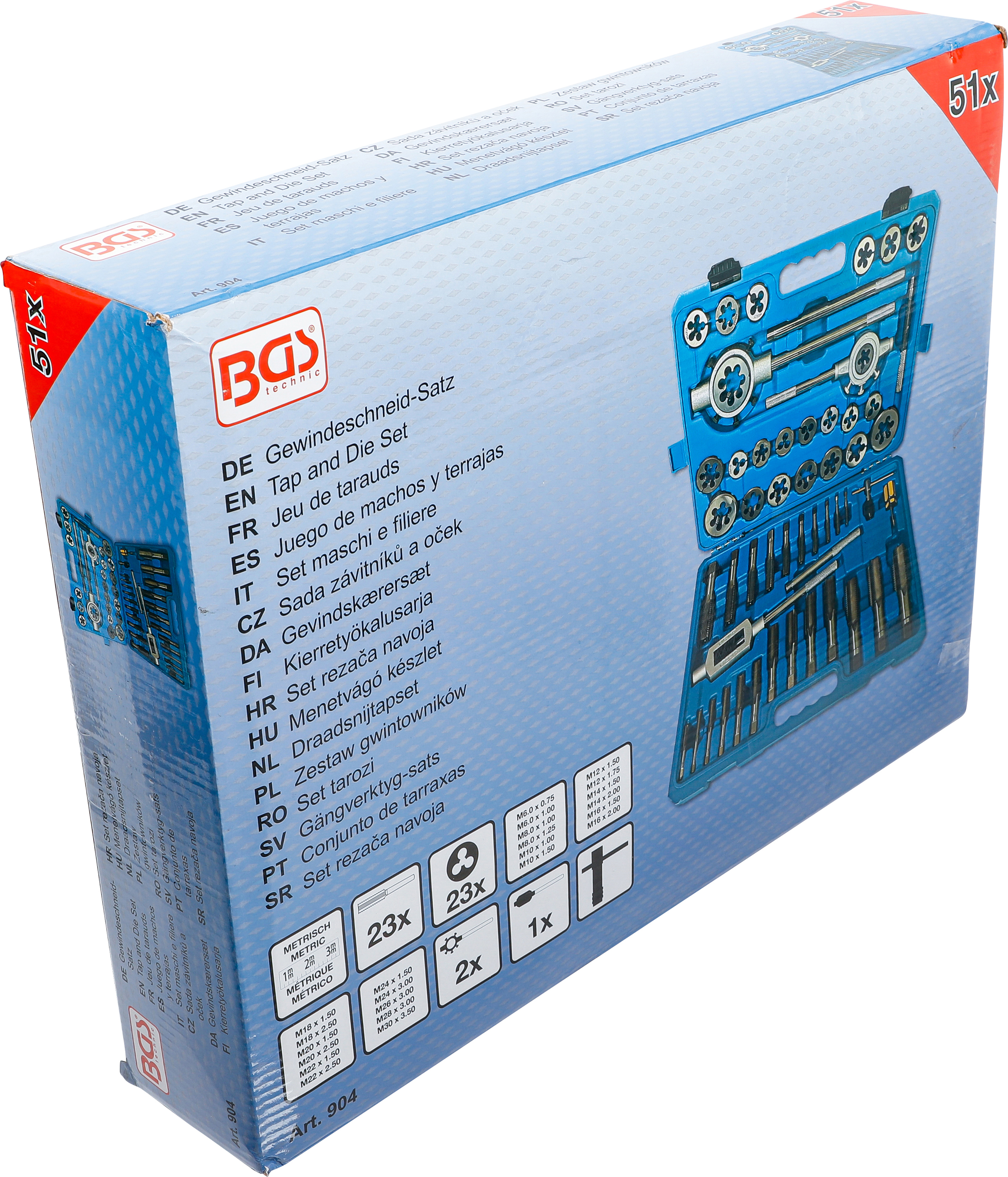 BGS Gewindeschneid-Satz | M6 - M30 | 51-tlg.