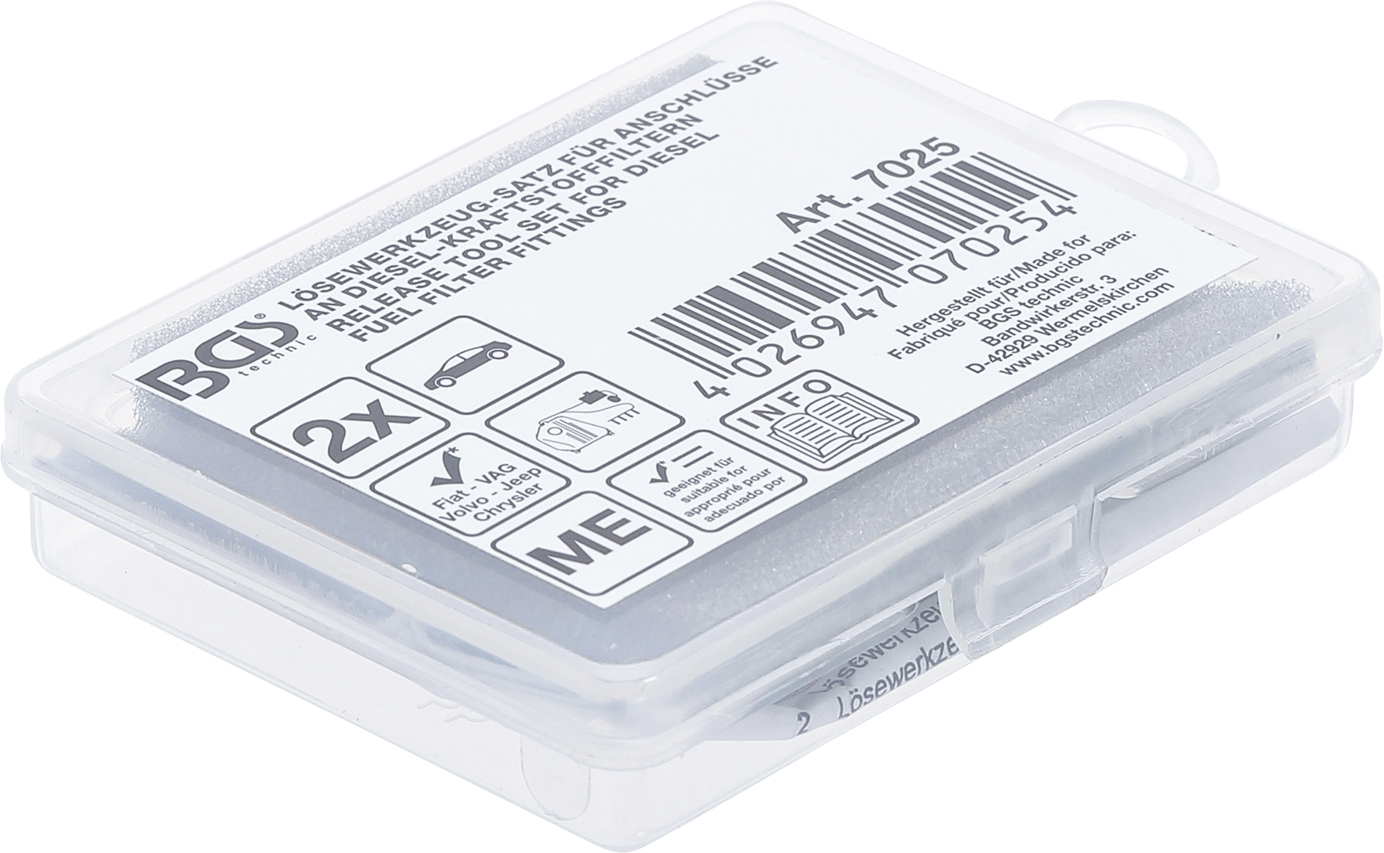 BGS Lösewerkzeug-Satz | für Anschlüsse an Diesel-Kraftstofffiltern | für Fiat, VAG, Volvo, Jeep, Chrysler