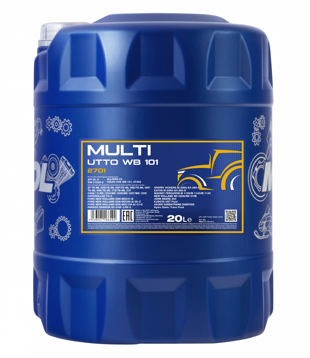 Mannol 2701 Multi UTTO WB 101 GL-4 HLP 20 Liter