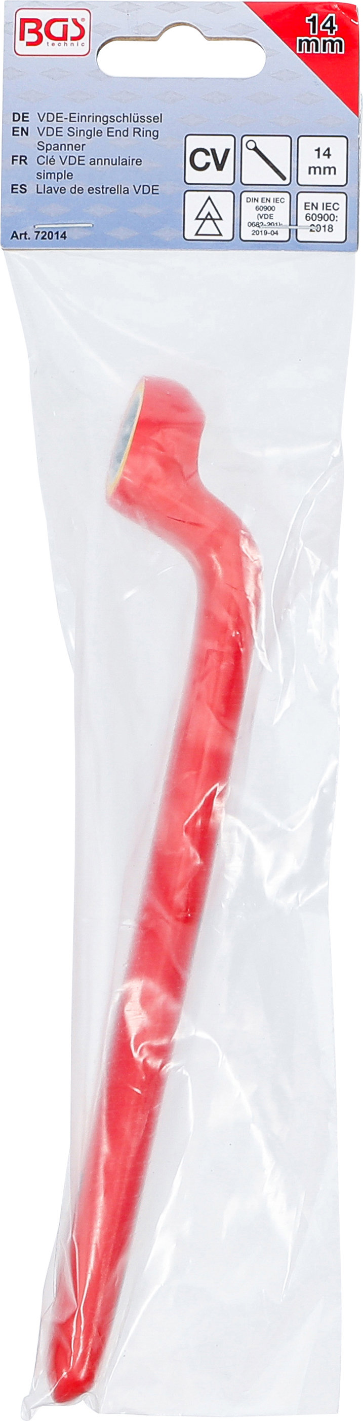 BGS VDE-Einringschlüssel | tief gekröpft | SW 14 mm