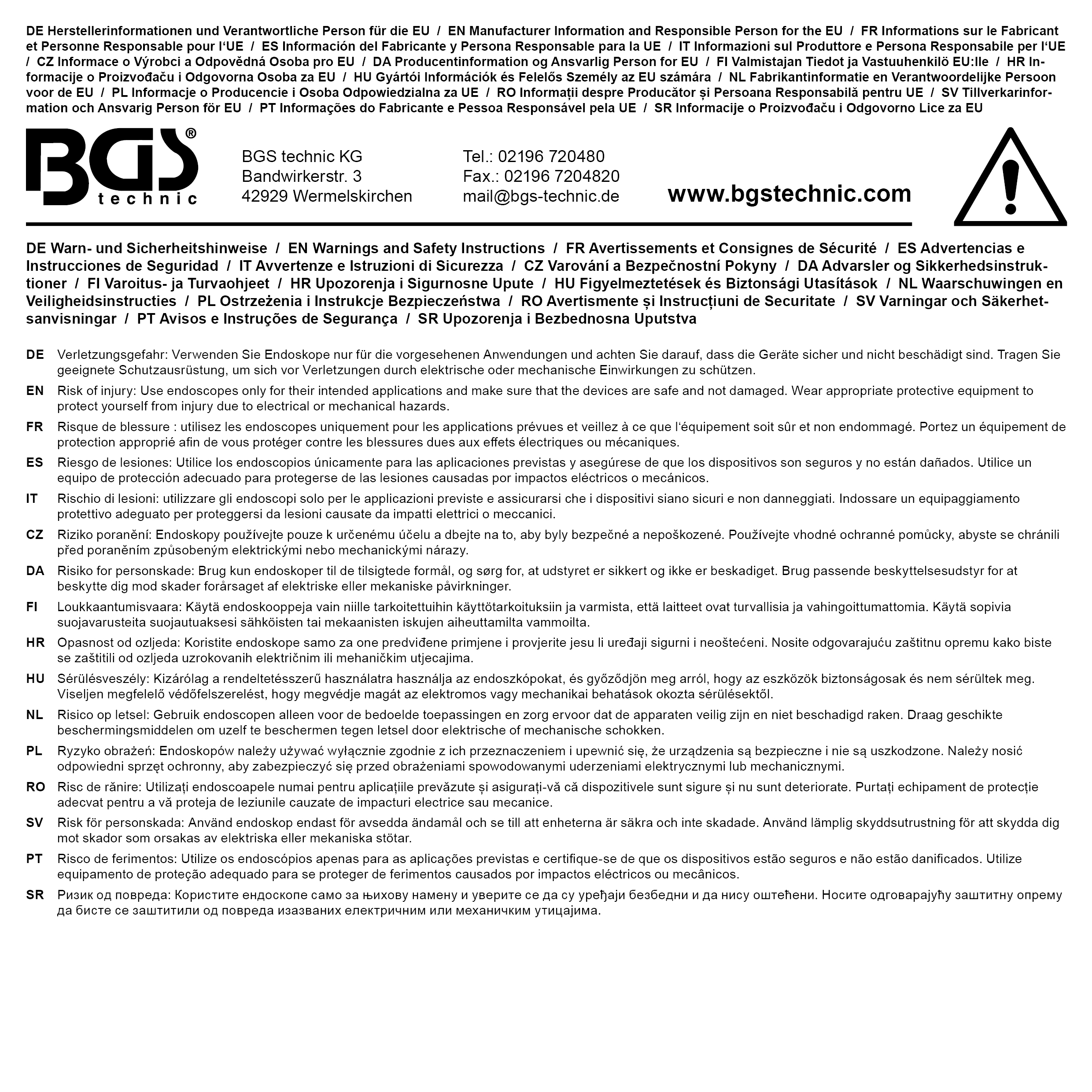 BGS WLAN-Farb-Endoskop mit LED-Beleuchtung