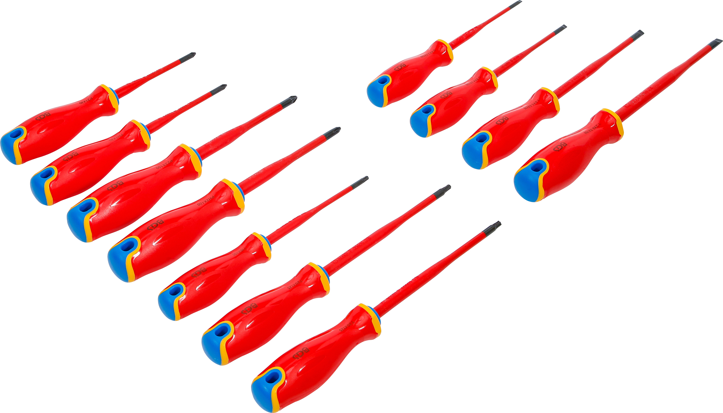 BGS VDE-Schraubendreher-Satz | extra dünne Spitze | 11-tlg.