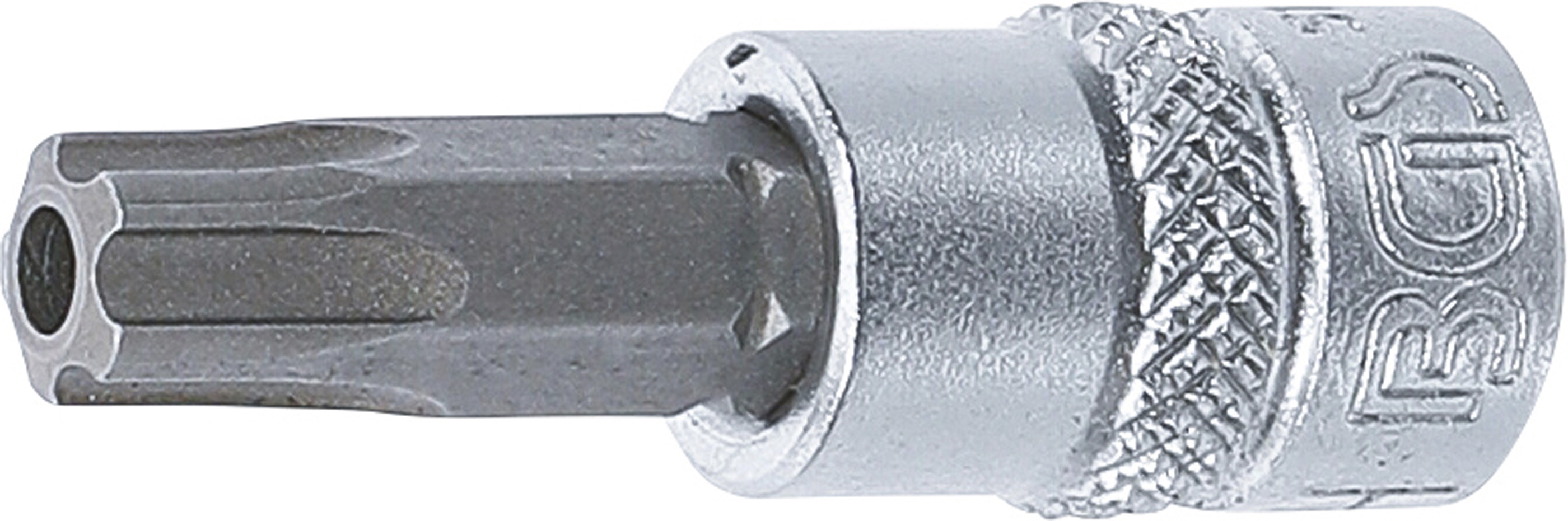 BGS Bit-Einsatz | Antrieb Innenvierkant 6,3 mm (1/4") | TS-Profil (für Torx Plus) mit Bohrung TS40