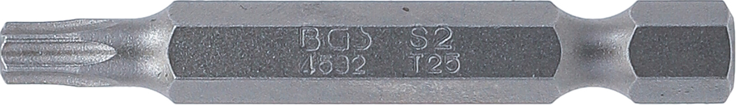 BGS Bit | Länge 50 mm | Antrieb Außensechskant 6,3 mm (1/4") | T-Profil (für Torx) T25