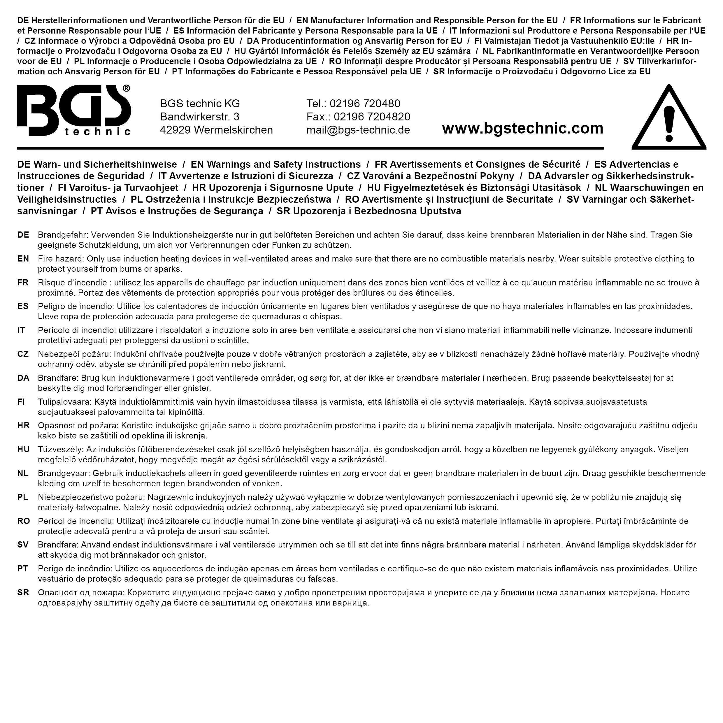 BGS Induktionsheizgerät | 1,2 kW BGS Induktionsheizgerät | 1,2 kW