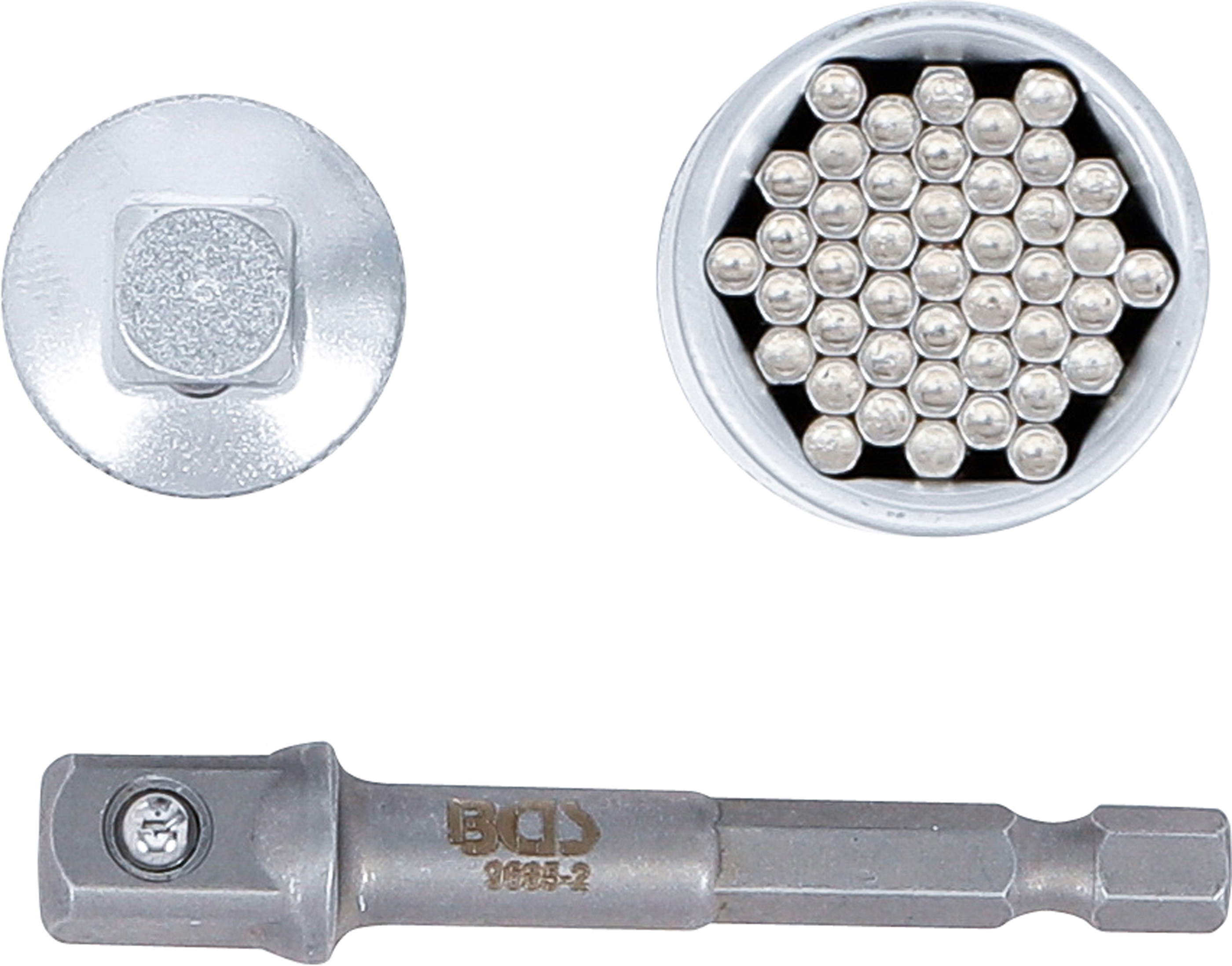 BGS Multi-Einsatz mit Adapter-Satz | 10 mm (3/8") | SW 9 - 21 mm | 3-tlg.