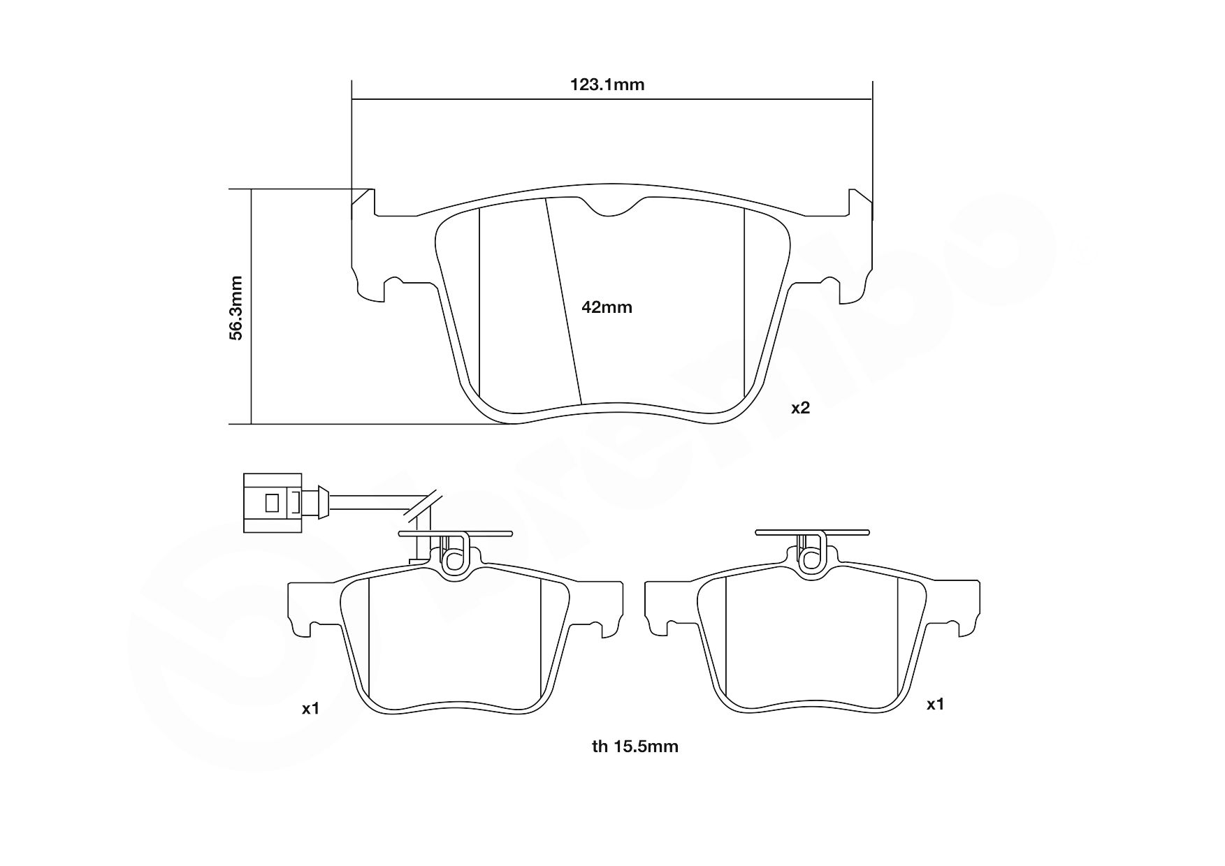 Hochleistungs-Bremsbelagsatz