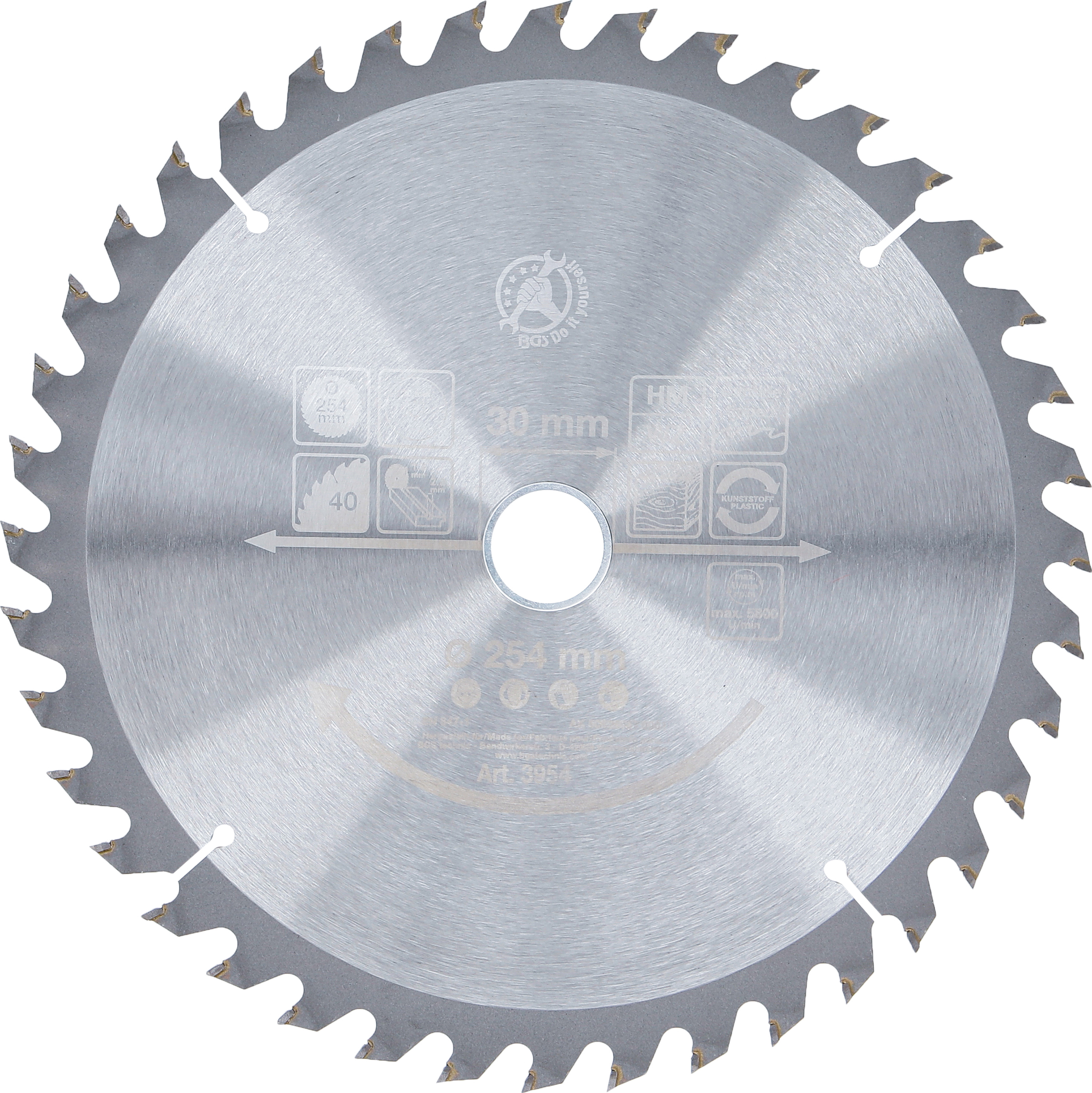 BGS Hartmetall-Kreissägeblatt | Ø 254 x 30 x 3,2 mm | 40 Zähne