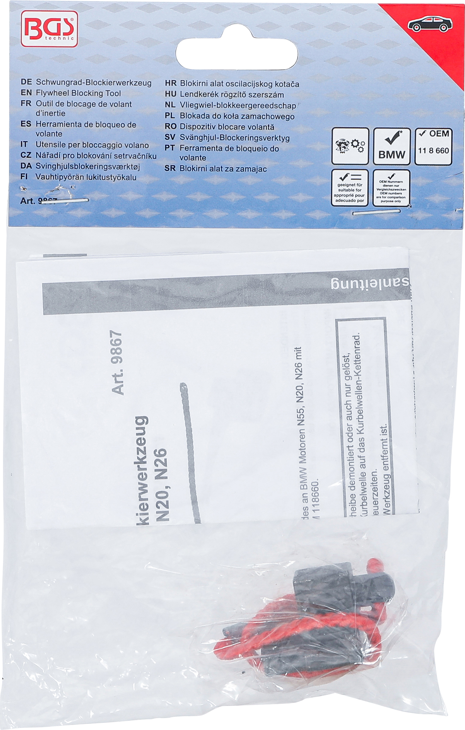 BGS Schwungrad-Blockierwerkzeug | für BMW N55, N20, N26