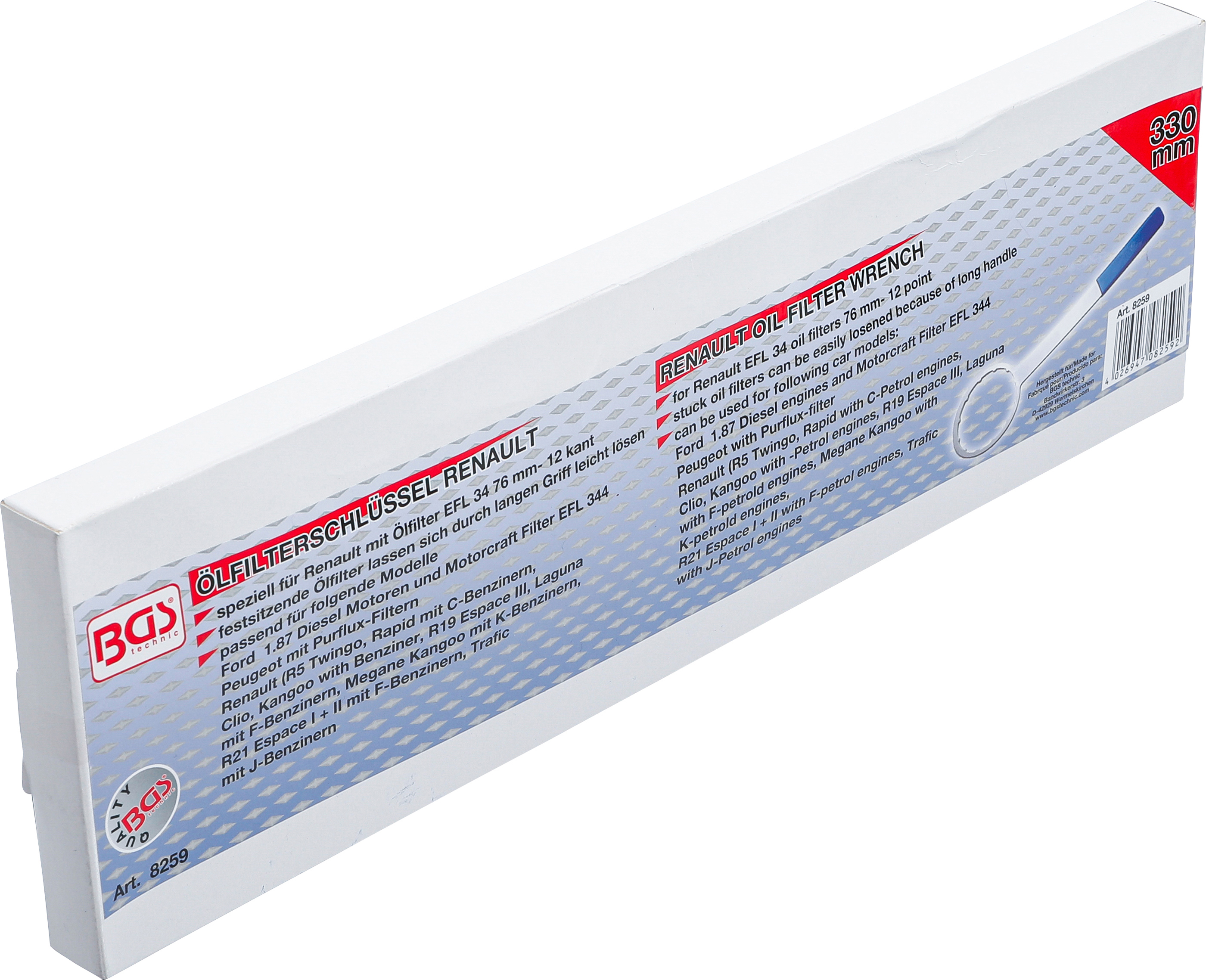 BGS Ölfilterschlüssel | Zwölfkant | für Renault | SW 76 mm