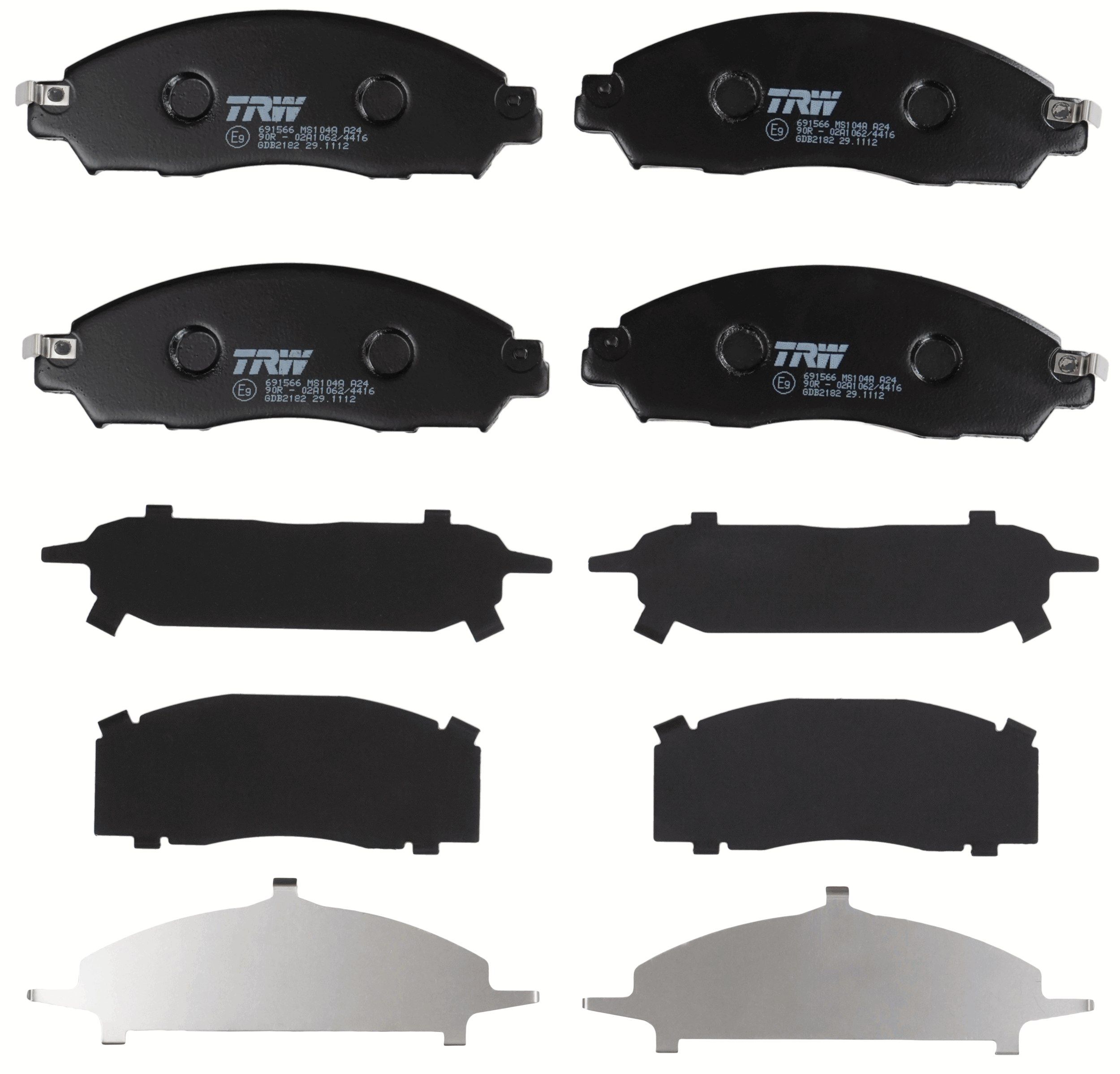 Bremsbelagsatz, Scheibenbremse