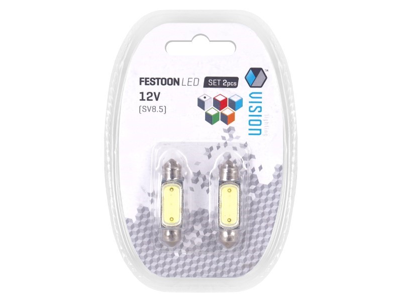 Vision Festoon Soffitte LED 12V C5W SV8,5 39 mm Glühlampe 1x HP LED 2er Pack