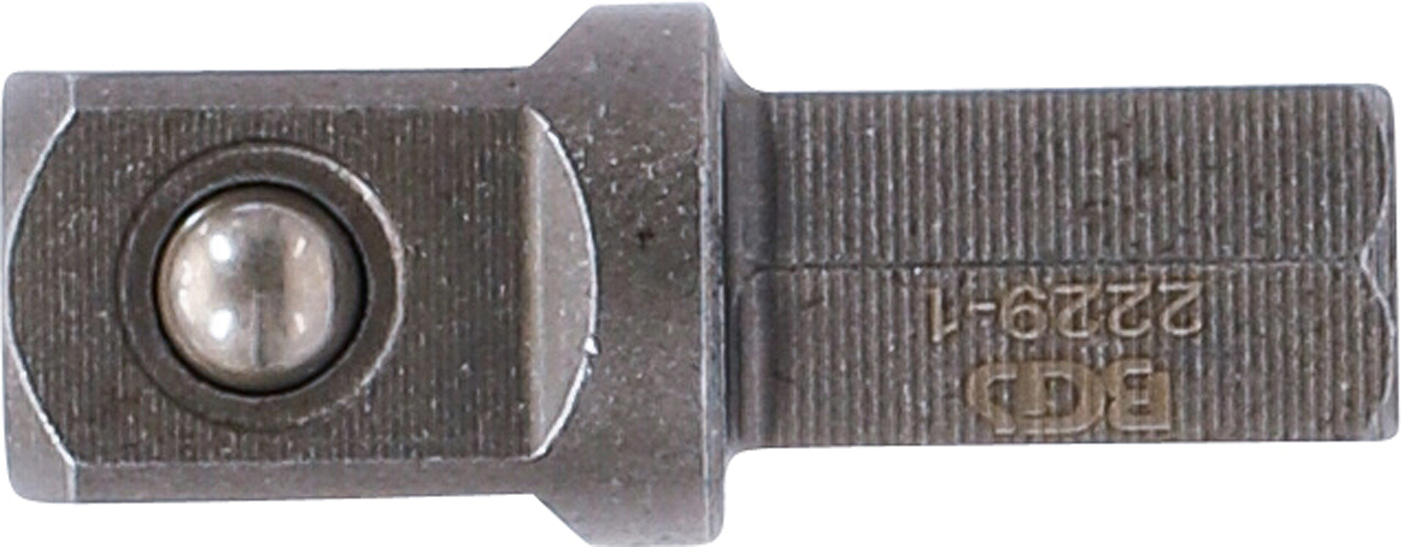 BGS Bit-Knarren-Adapter | Außensechskant 8 mm (5/16") - Außenvierkant 10 mm (3/8") | 30 mm