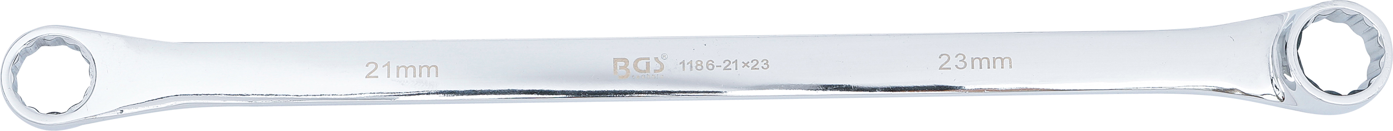 BGS Doppel-Ringschlüssel | extra lang | SW 21 x 23 mm