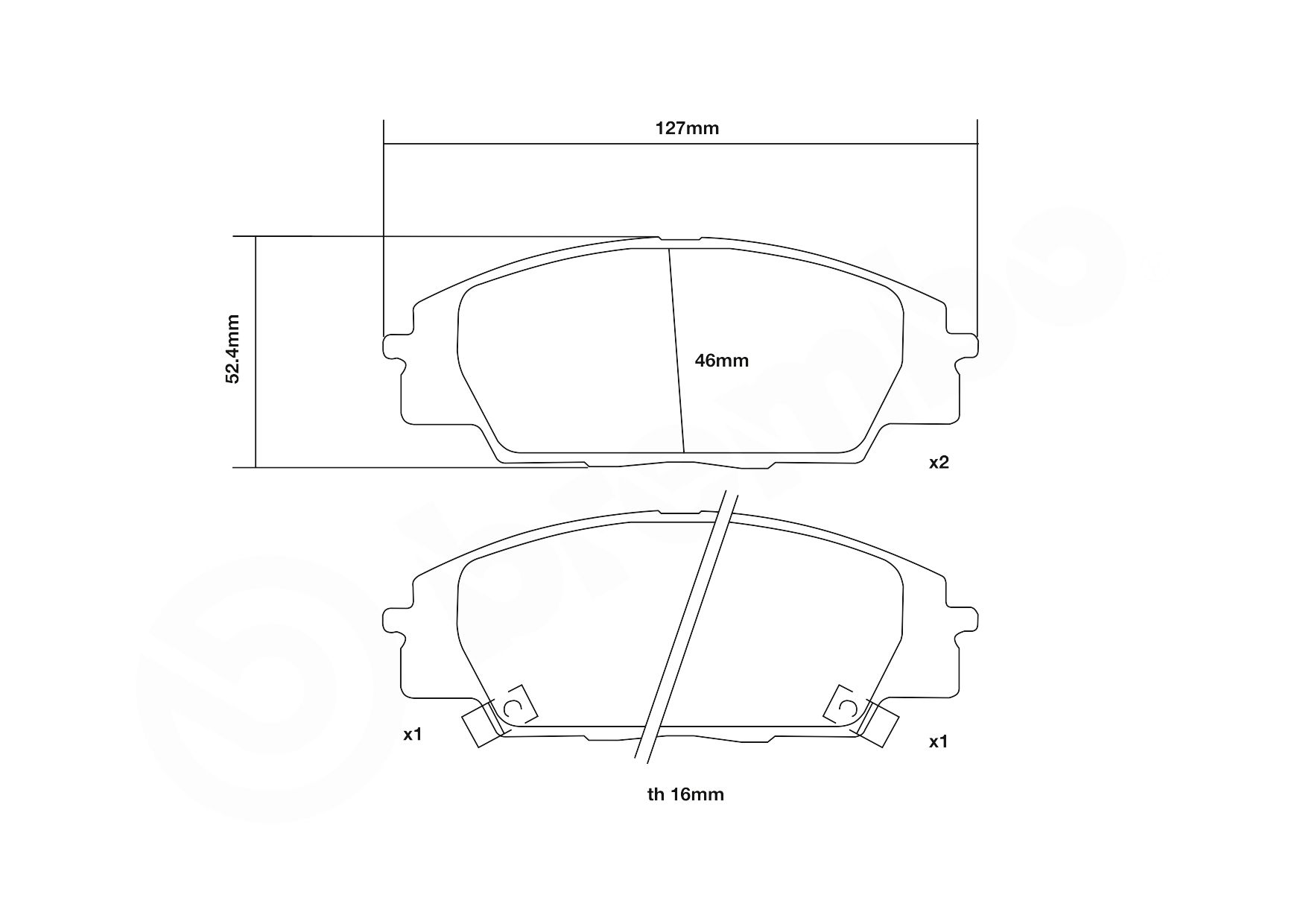 Hochleistungs-Bremsbelagsatz