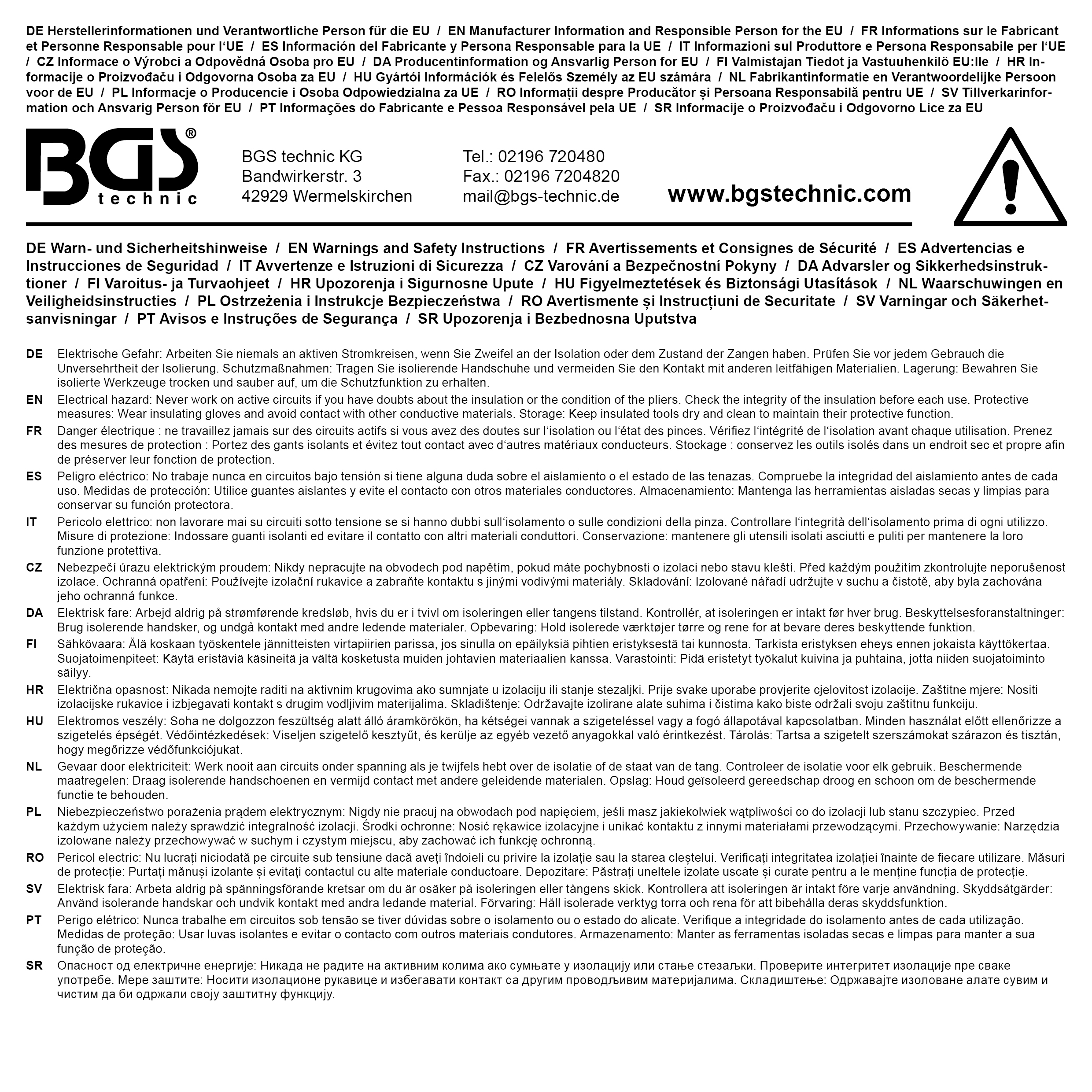 BGS VDE-Multifunktionszange | 160 mm