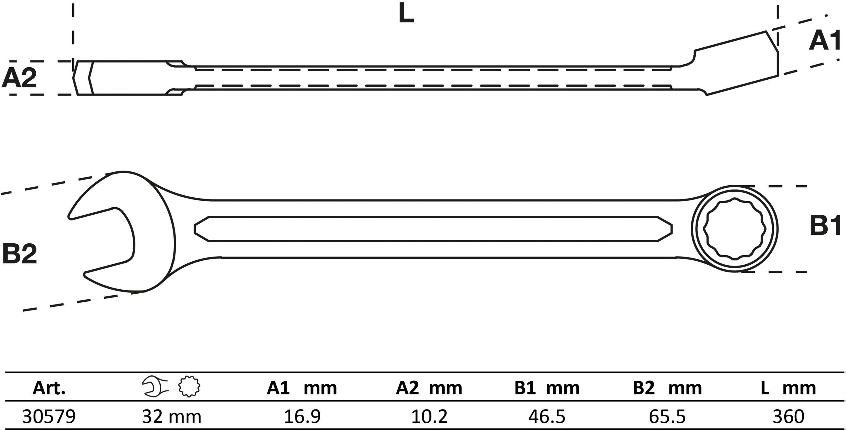 BGS Maul-Ringschlüssel | SW 32 mm