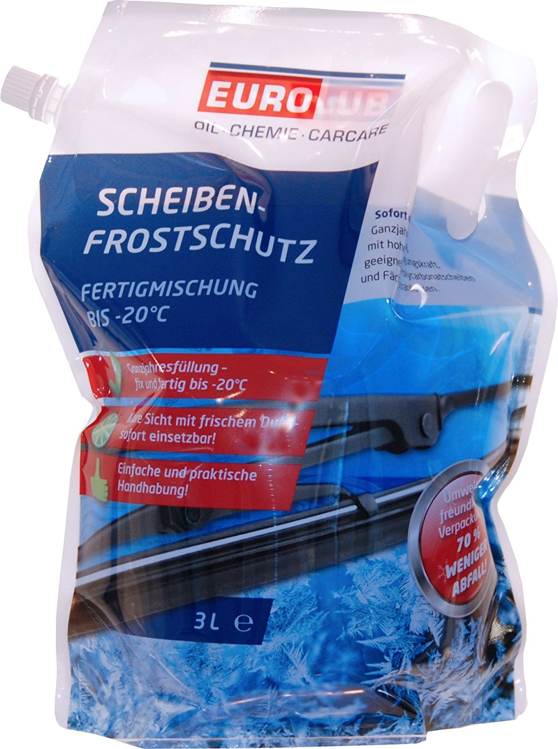 Eurolub Scheibenfrostschutz Mountainfresh Fertigmischung -20°C Beutel 3 Liter