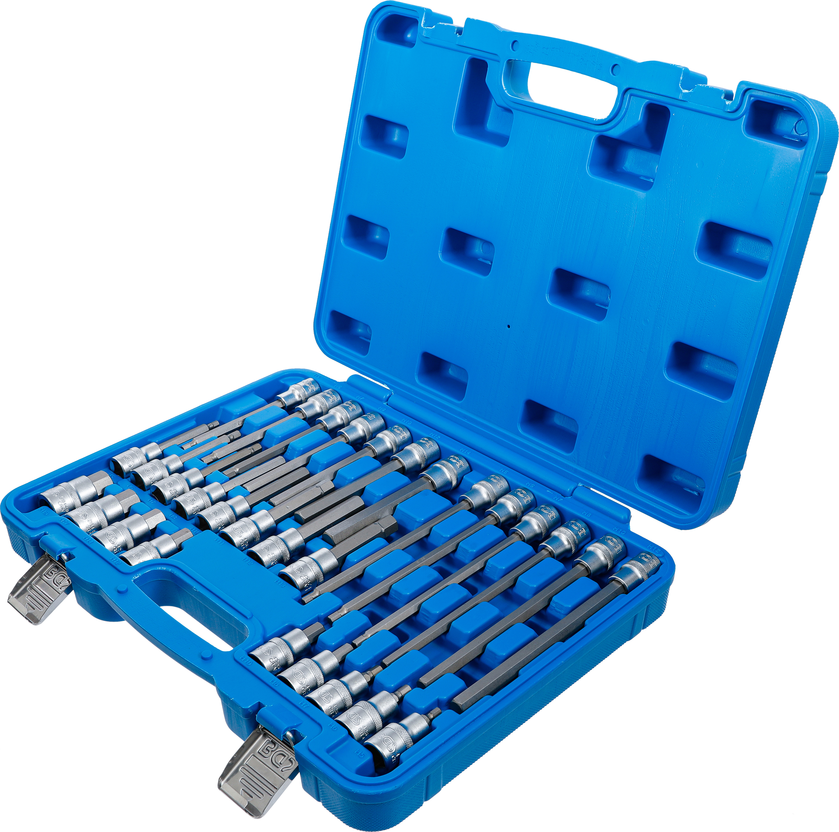 BGS Bit-Einsatz-Satz | Antrieb Innenvierkant 12,5 mm (1/2") | Innensechskant | 30-tlg.