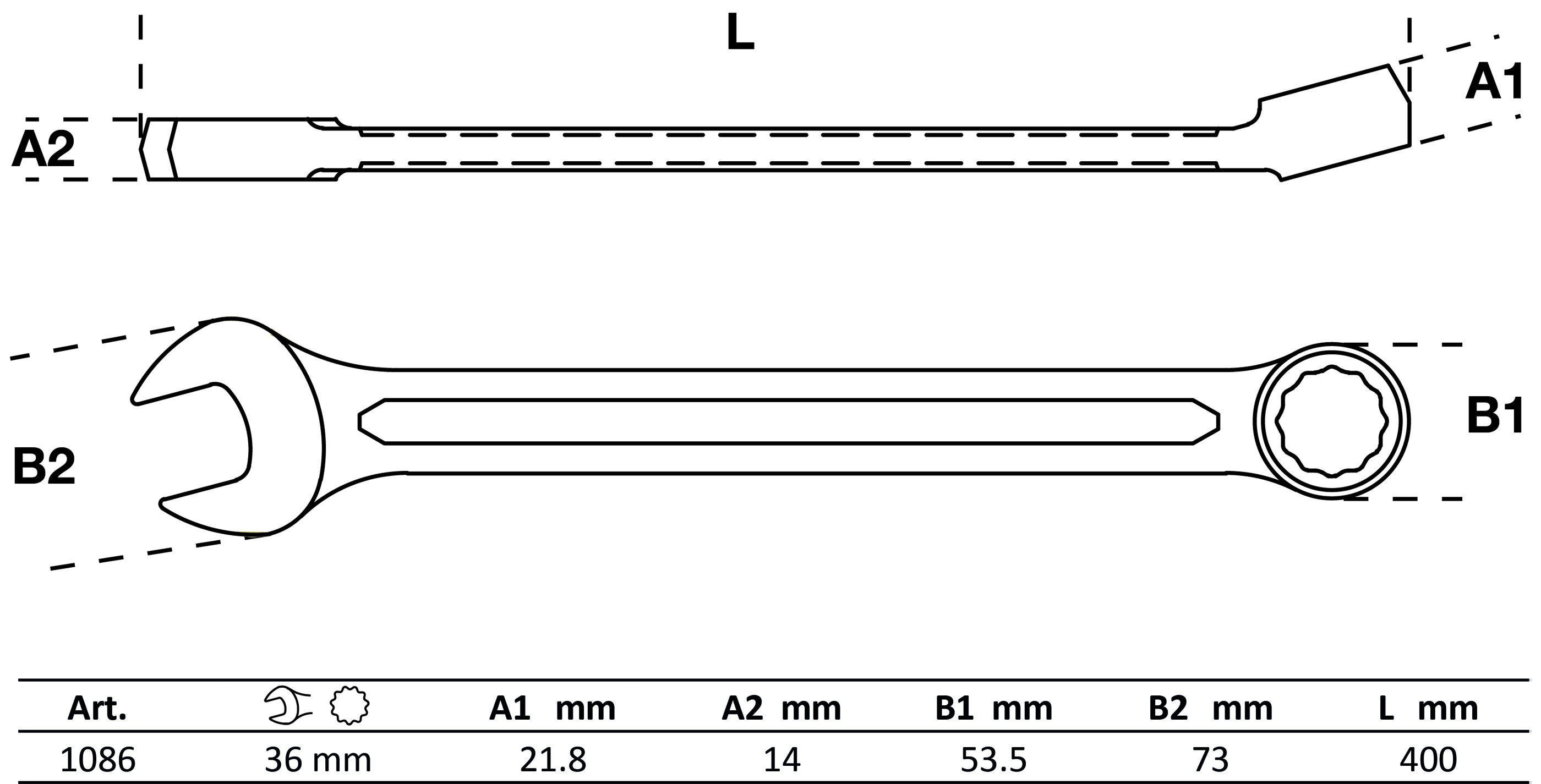 BGS Maul-Ringschlüssel | SW 36 mm