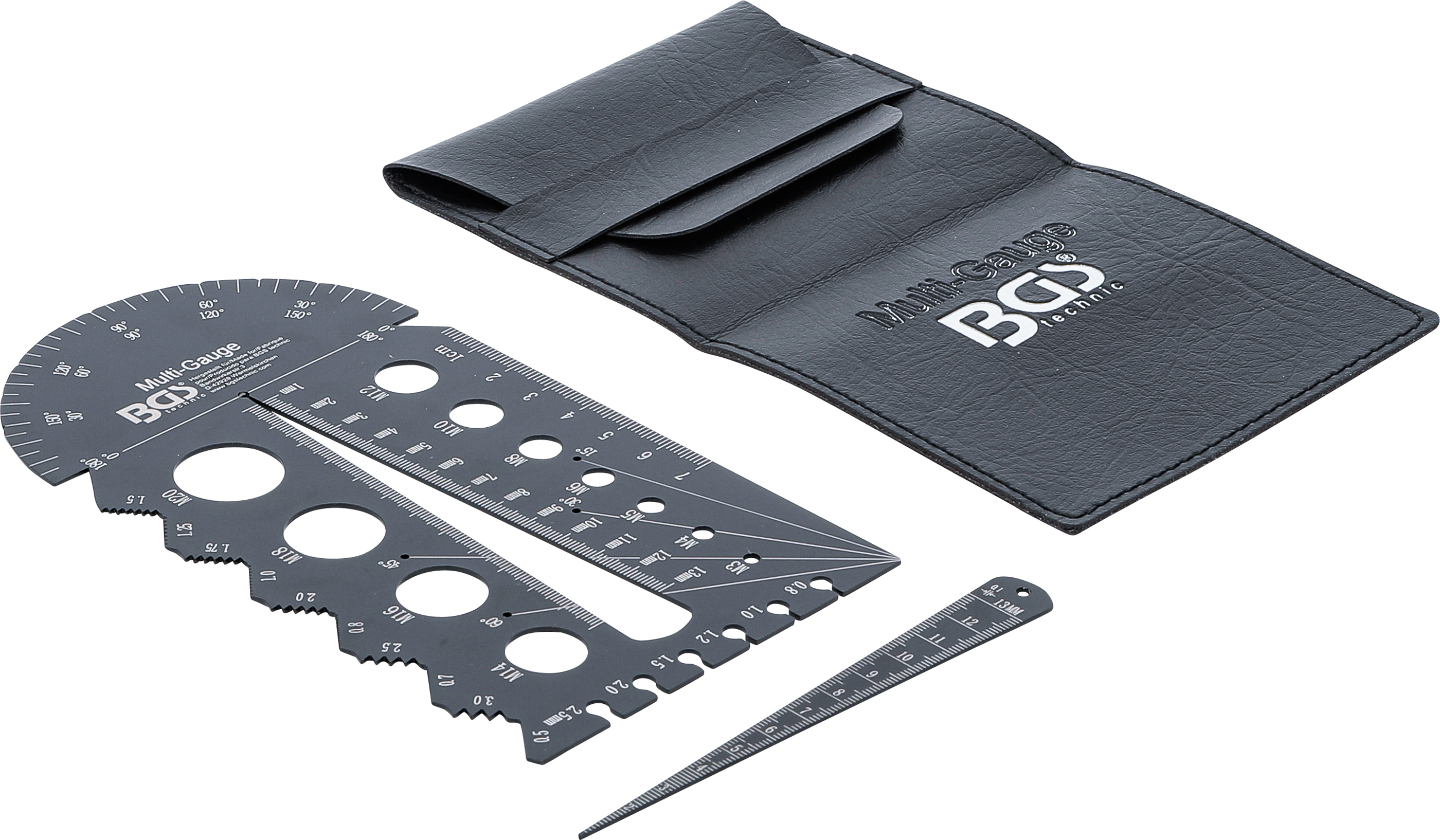 BGS Schrauben- und Gewindeschablone | metrisch | M3 - M20, 0,5 - 13,00 mm