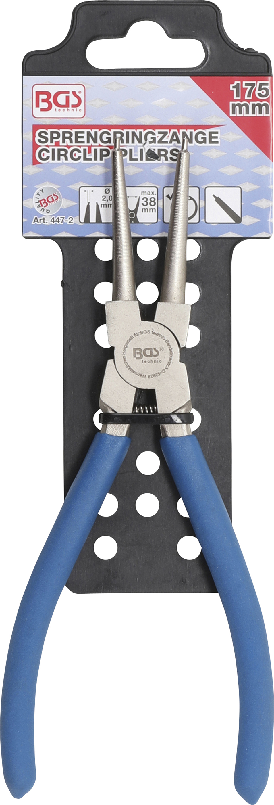 BGS Sprengringzange | gerade | für Innensprengringe | 175 mm