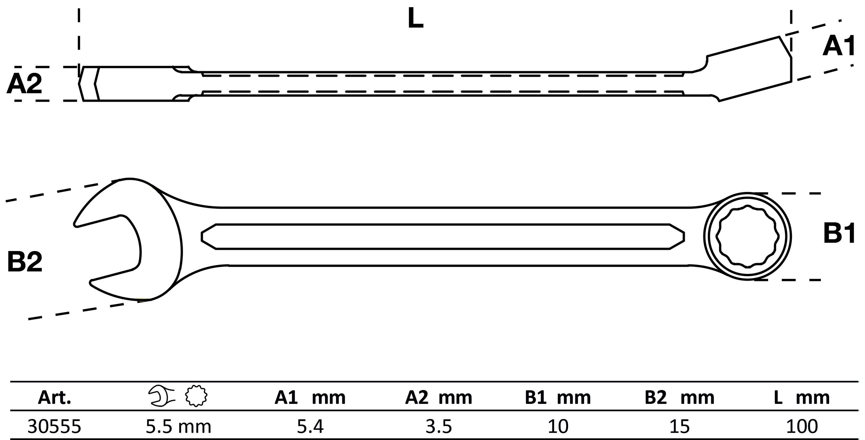 BGS Maul-Ringschlüssel | SW 5,5 mm