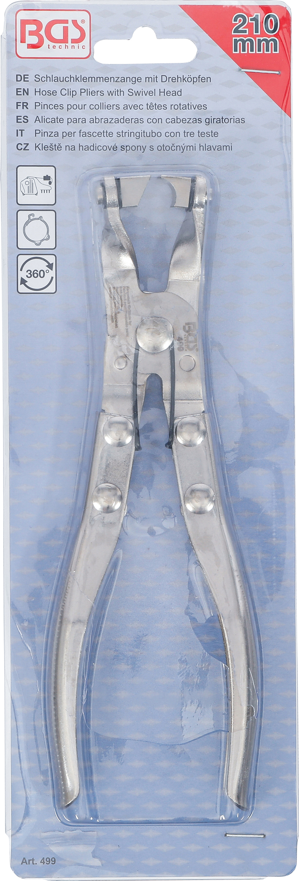 BGS Schlauchklemmenzange mit Drehköpfen | 210 mm