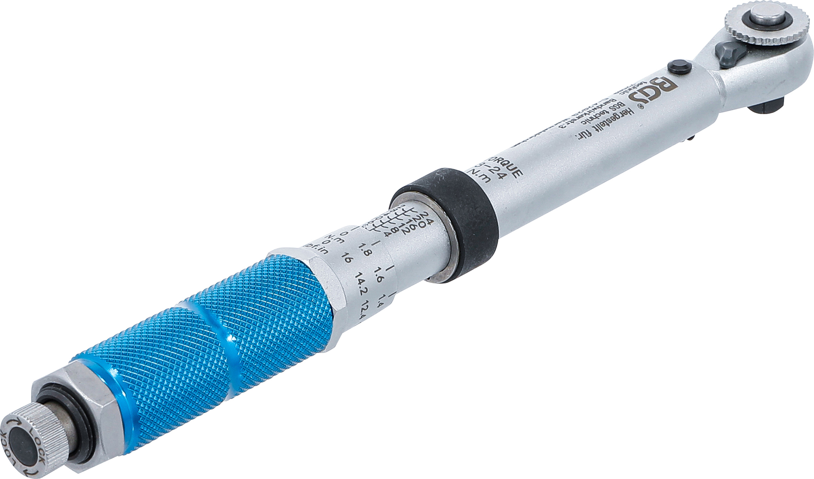 BGS Drehmomentschlüssel | Abtrieb Außenvierkant 6,3 mm (1/4") | 3 - 24 Nm