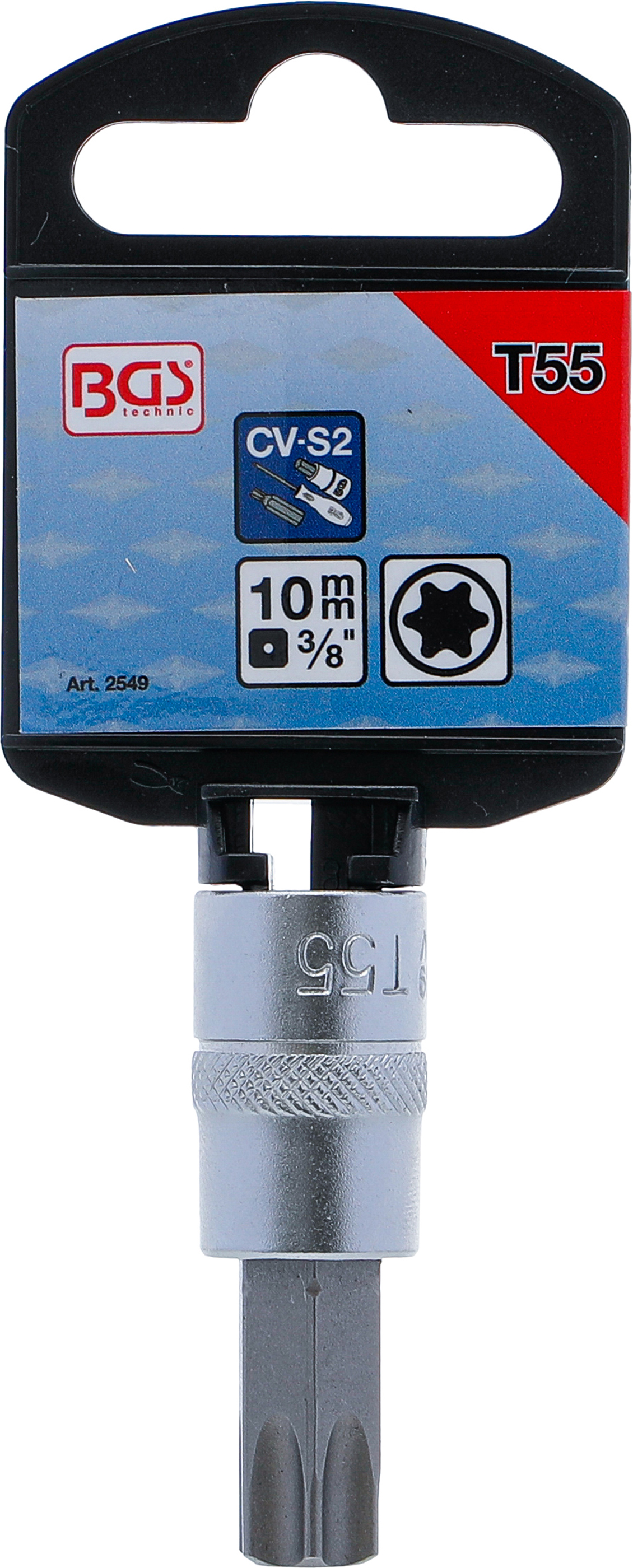 BGS Bit-Einsatz | Antrieb Innenvierkant 10 mm (3/8") | T-Profil (für Torx) T55