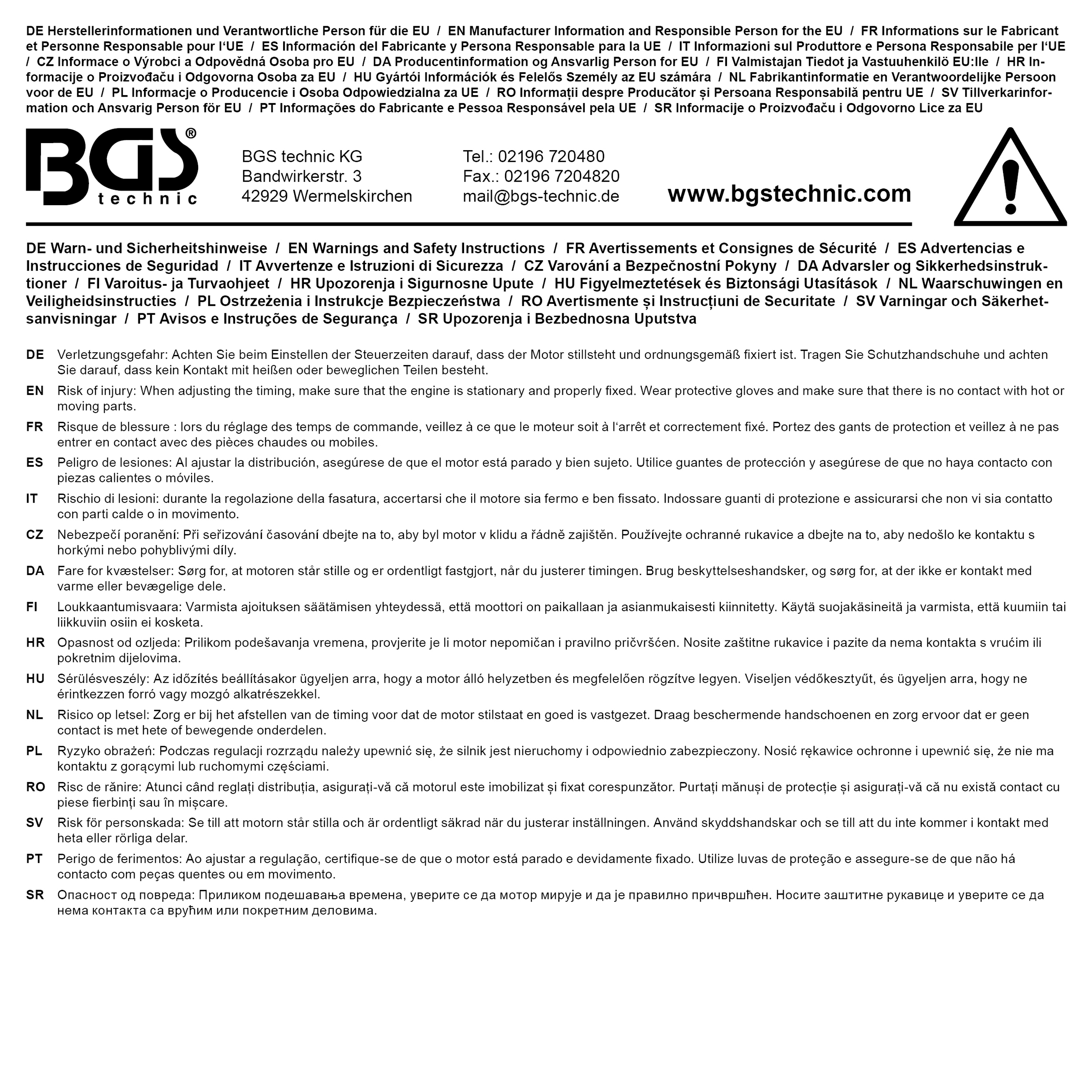 BGS Riemenspanner-Schlüssel | für Ford Duratorq Motoren