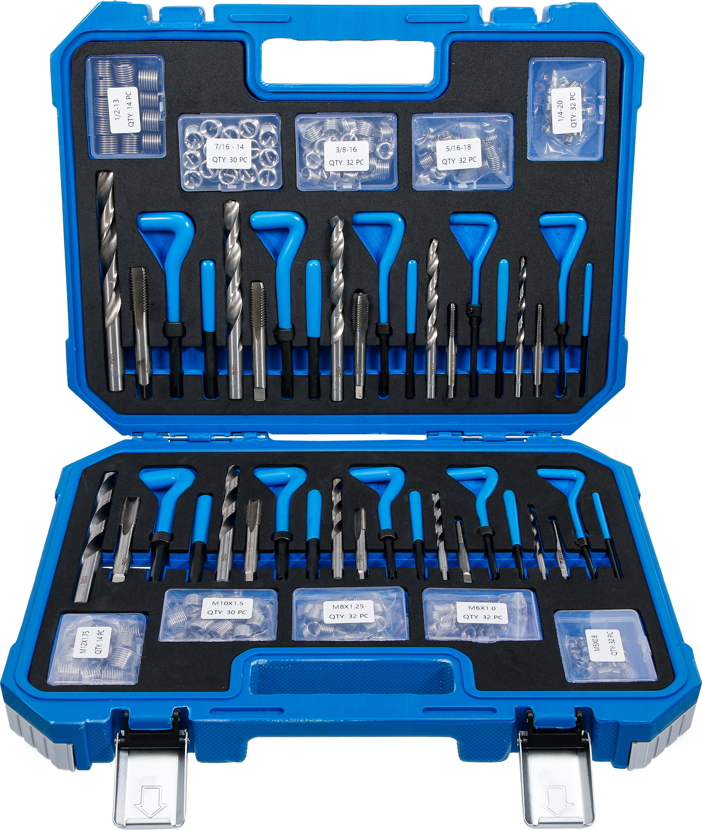 BGS Gewinde-Reparatursatz | metrisch / Zollgrößen | M5 - M12, 1/4" - 1/2" | 320-tlg.
