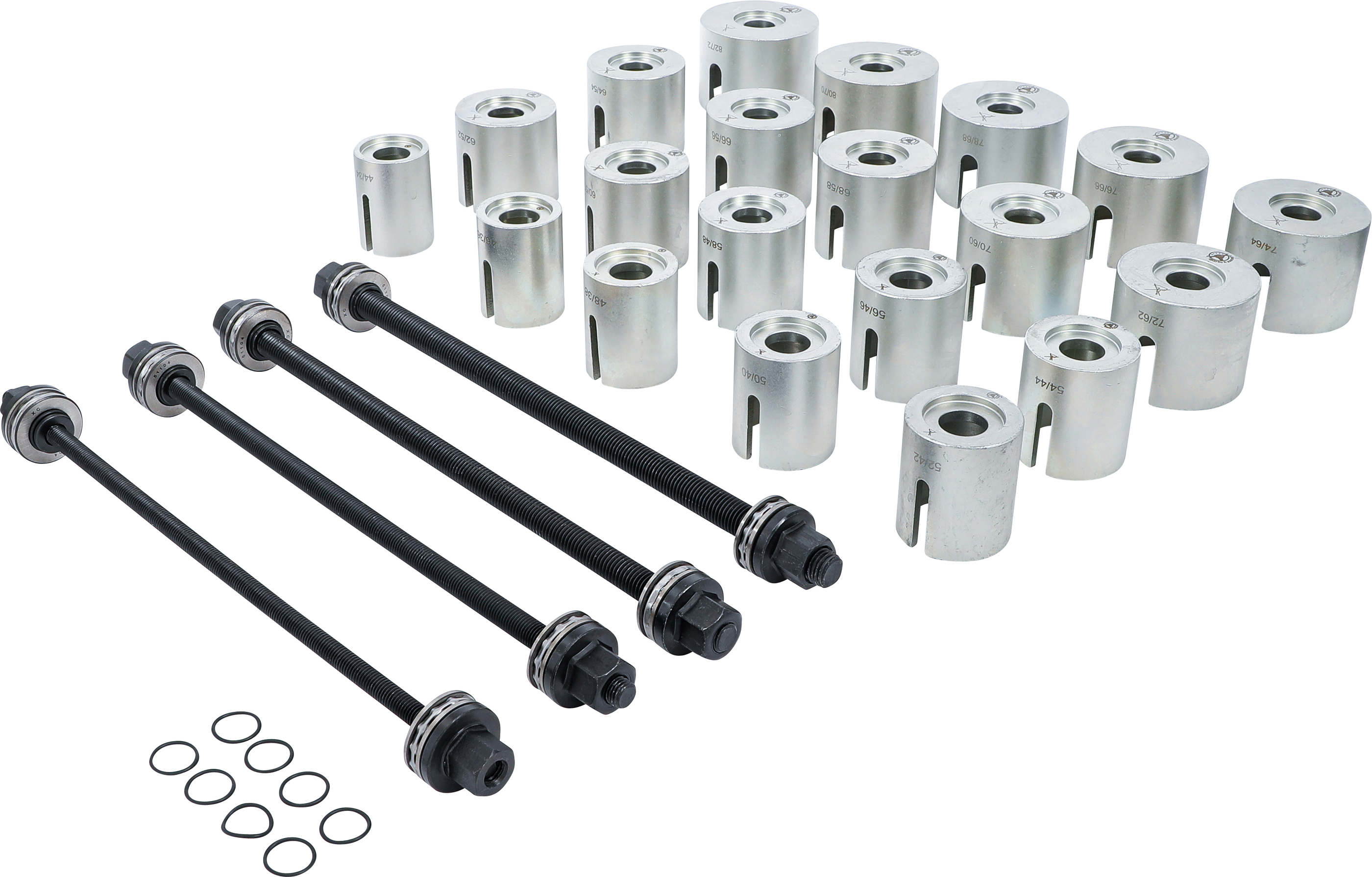 BGS Zug- und Druckhülsen-Satz | mit 4 Spindeln | 24-tlg.
