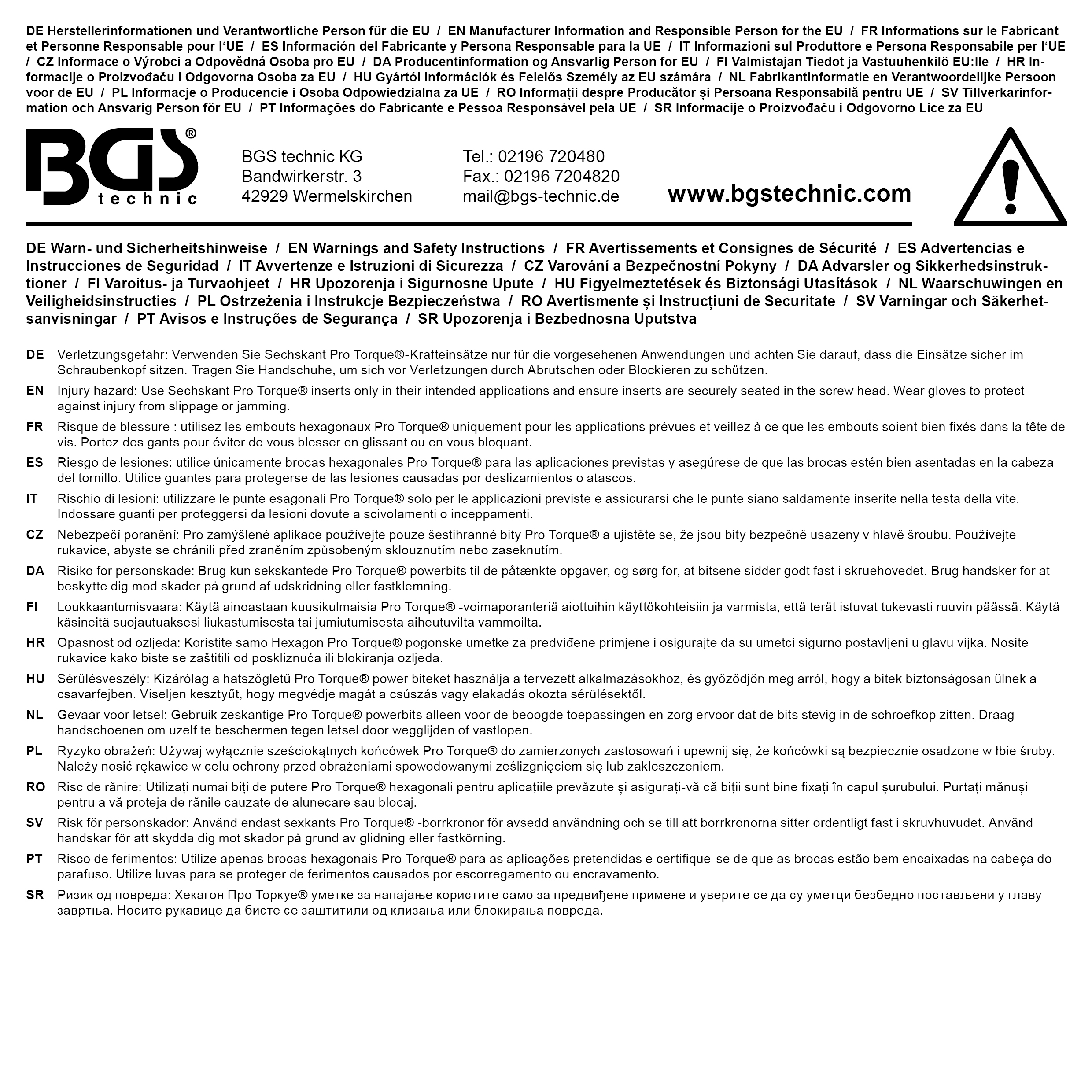 BGS Kraft-Steckschlüssel-Einsatz Sechskant | Antrieb Innenvierkant 20 mm (3/4") | SW 22 mm