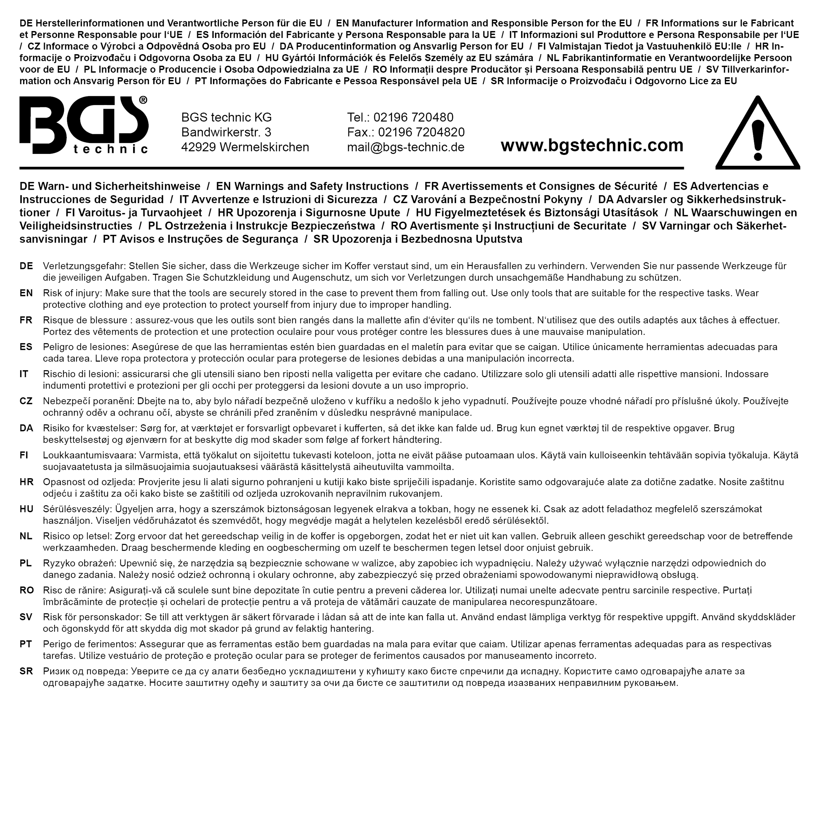 BGS Kunststoffaufsatz | für Systemkoffer