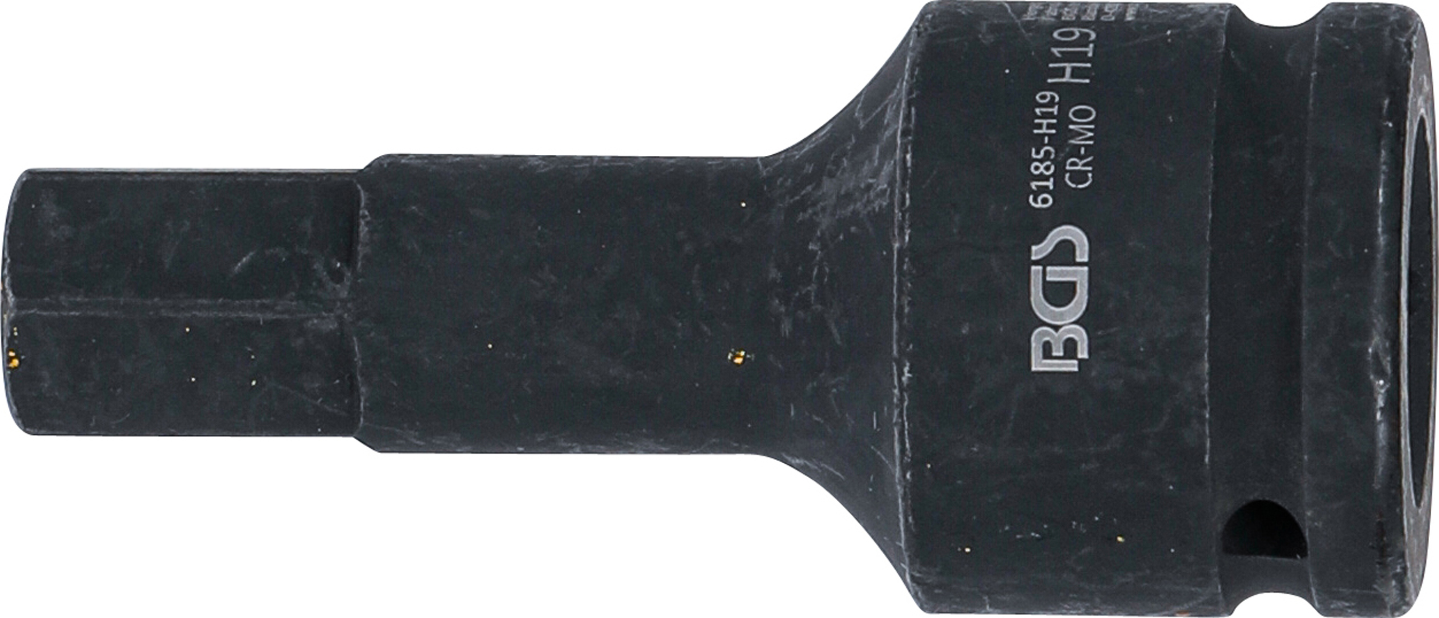 BGS Kraft-Bit-Einsatz | Länge 100 mm | Antrieb Innenvierkant 20 mm (3/4") | Innensechskant 19 mm