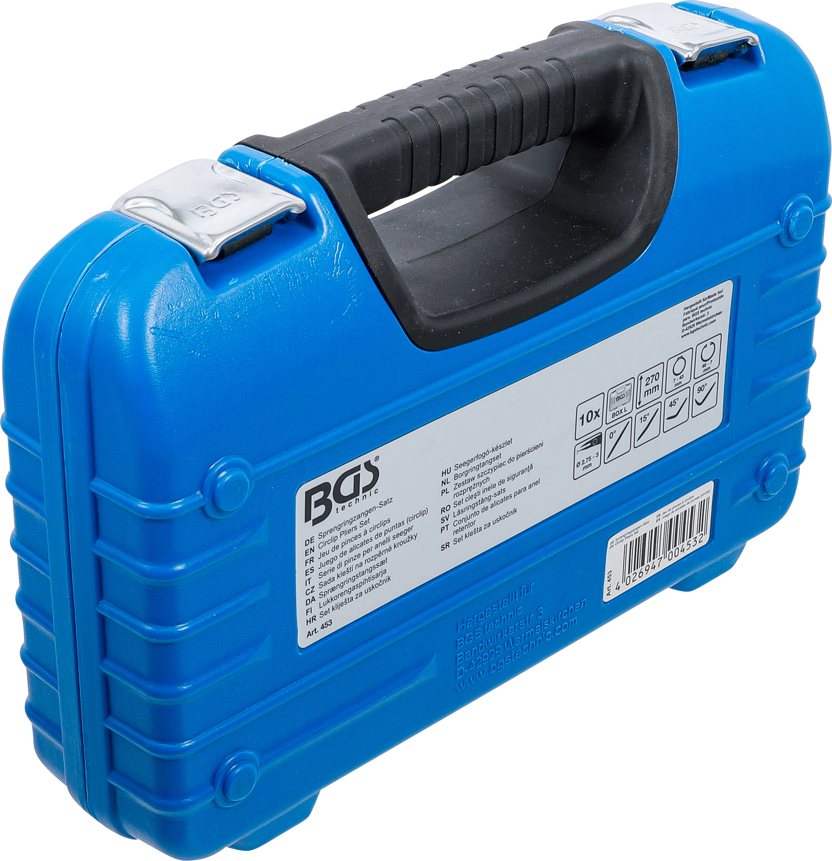 BGS Sprengringzangen-Satz | auswechselbare Spitzen | 10-tlg.