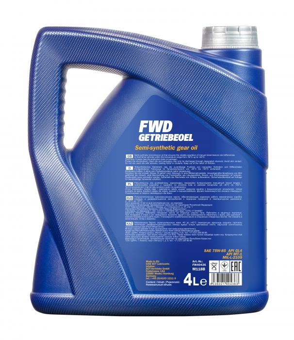 75W-85 Mannol 8101 FWD GL4 Getriebeöl 4 Liter