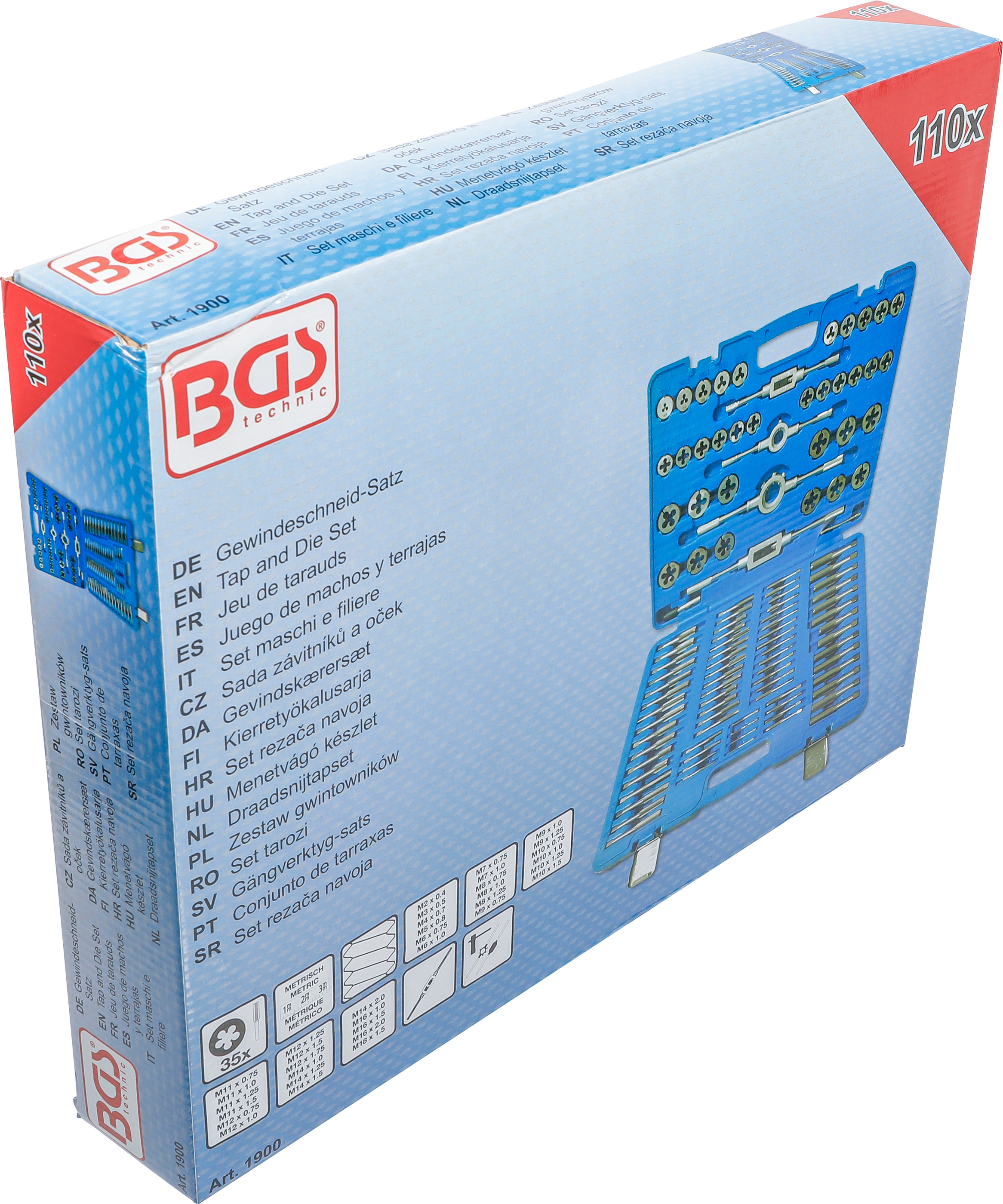 BGS Gewindeschneid-Satz | M2 - M18 | 110-tlg.