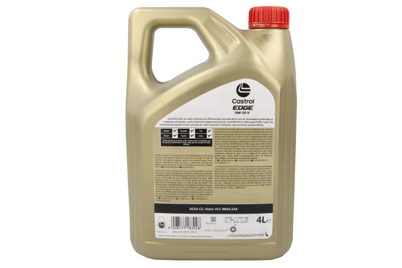 0W-20 Castrol EDGE V Motoröl 4 Liter
