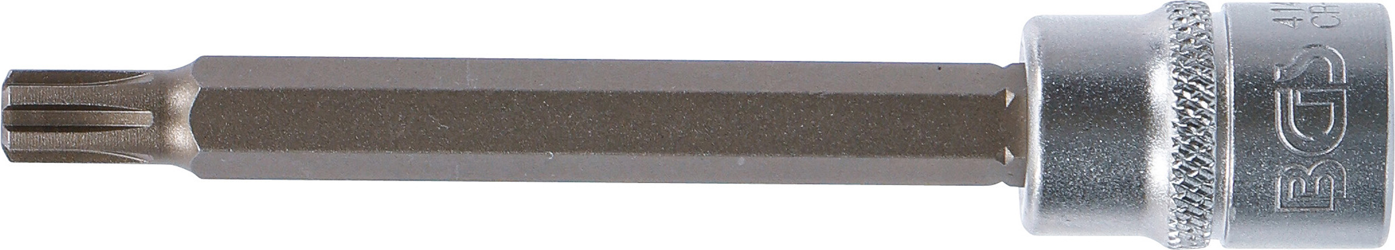 BGS Bit-Einsatz | Länge 100 mm | Antrieb Innenvierkant 10 mm (3/8") | Keil-Profil (für RIBE) M7
