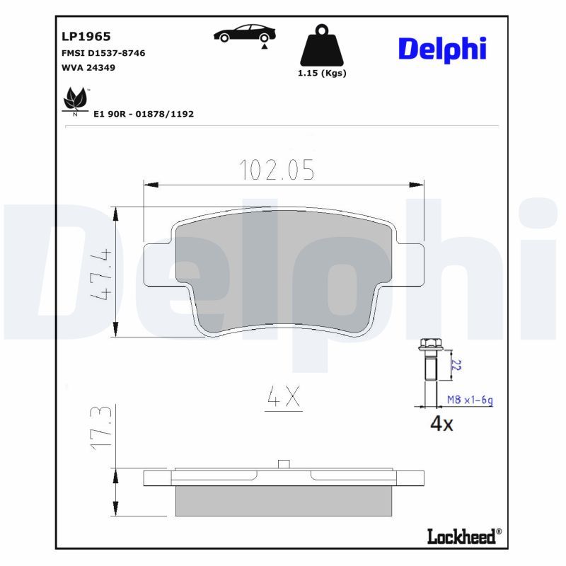 Bremsbelagsatz, Scheibenbremse