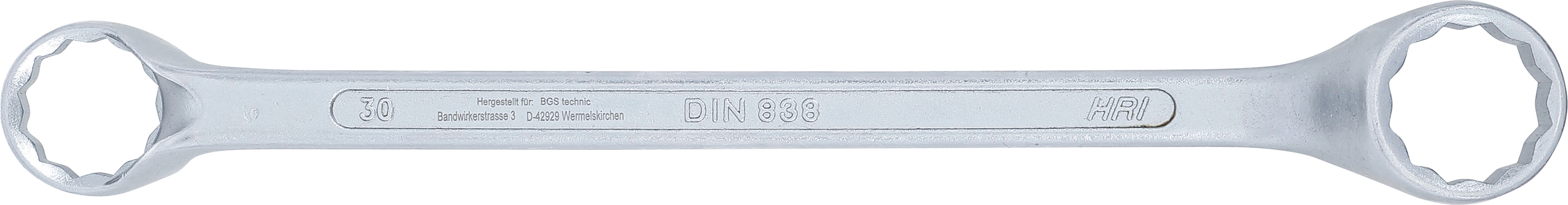 BGS Doppel-Ringschlüssel, gekröpft | SW 30 x 32 mm