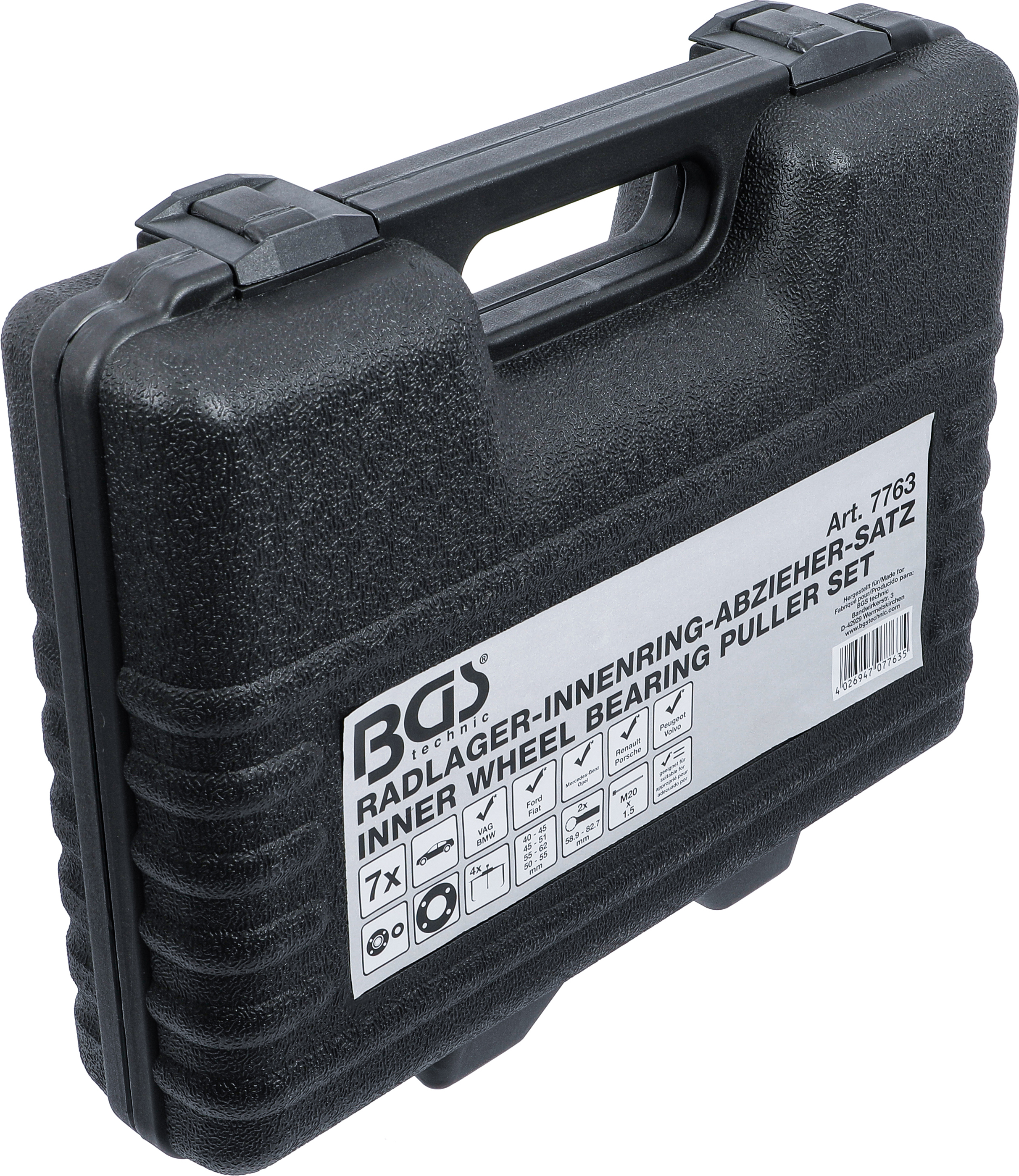 BGS Radlager-Innenring-Abzieher-Satz | 40 - 62 mm | 8-tlg.