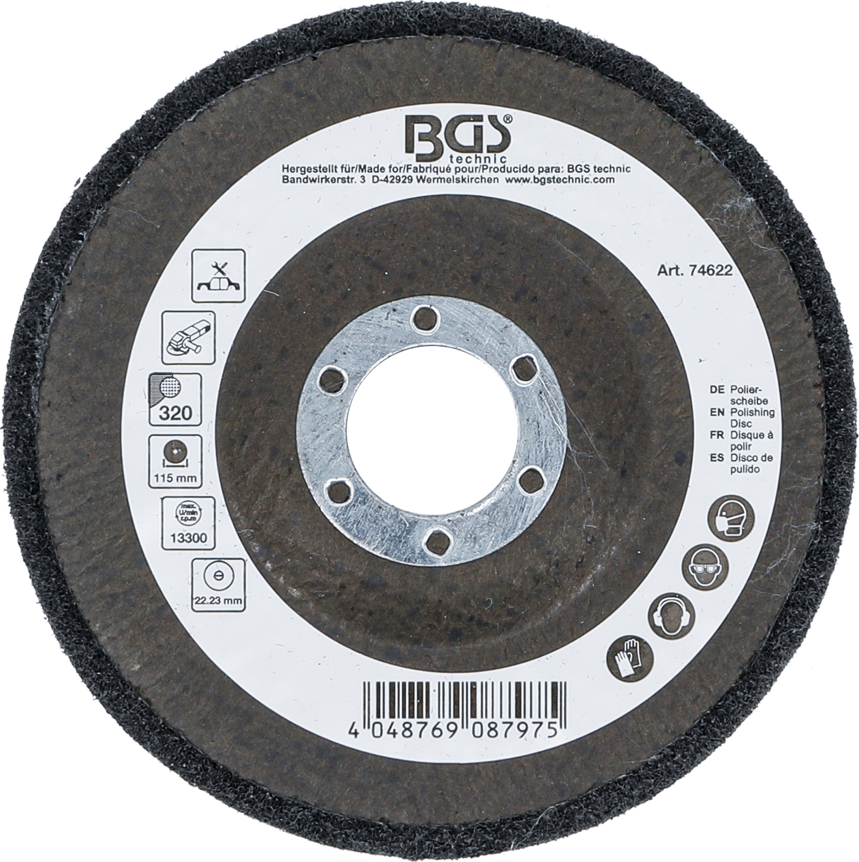 BGS Polierscheibe | Siliziumkarbid | Ø 115 mm | Körnung 320