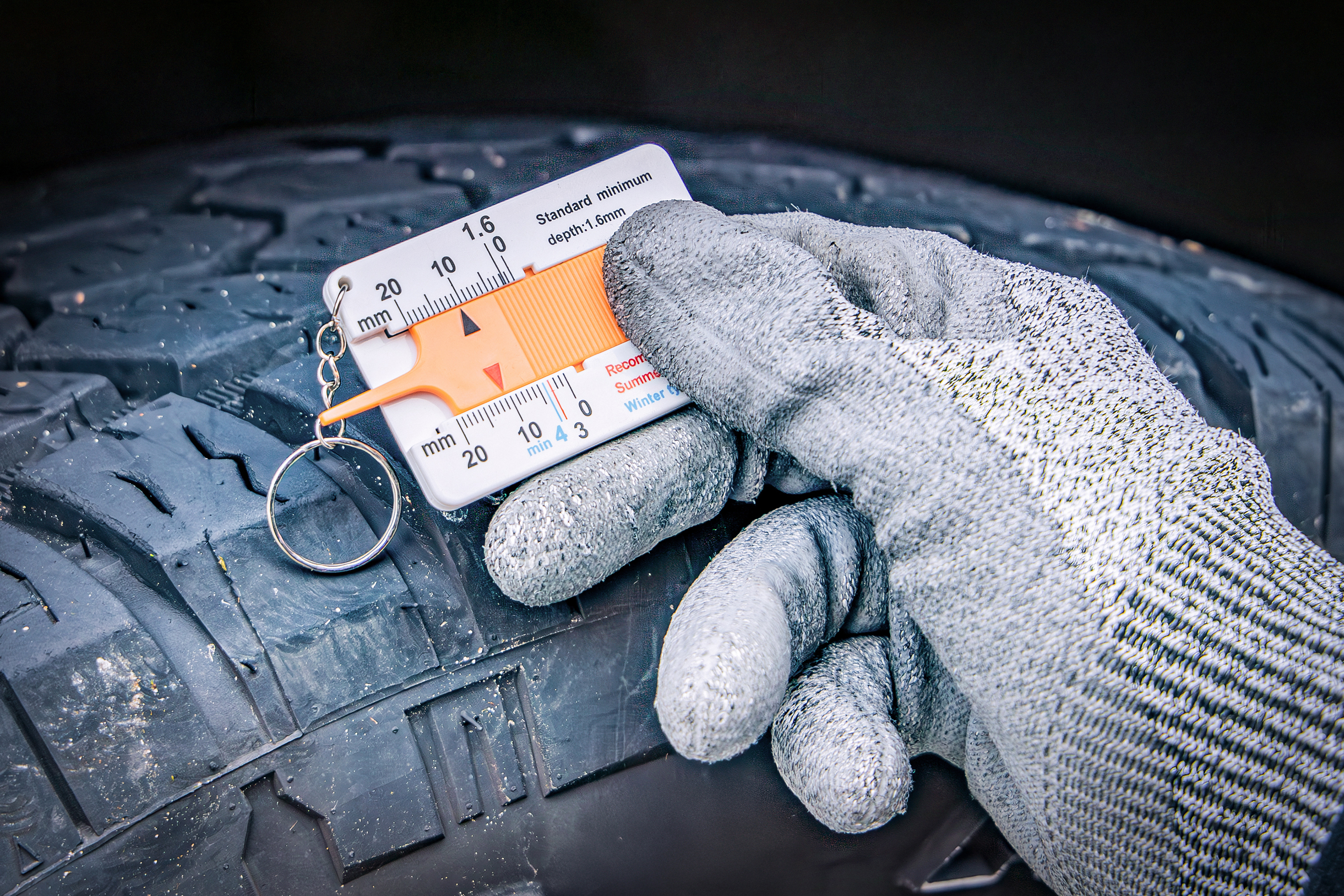 BGS Profiltiefenmesser | mit Schlüsselanhänger | 0 - 20 mm