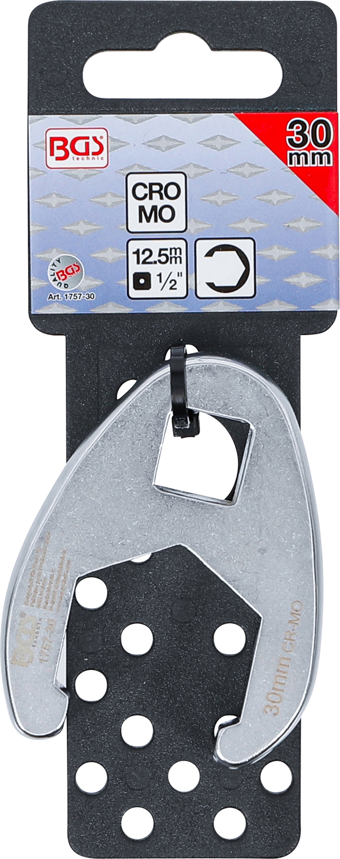 BGS Hahnenfußschlüssel | Antrieb Innenvierkant 12,5 mm (1/2") | SW 30 mm