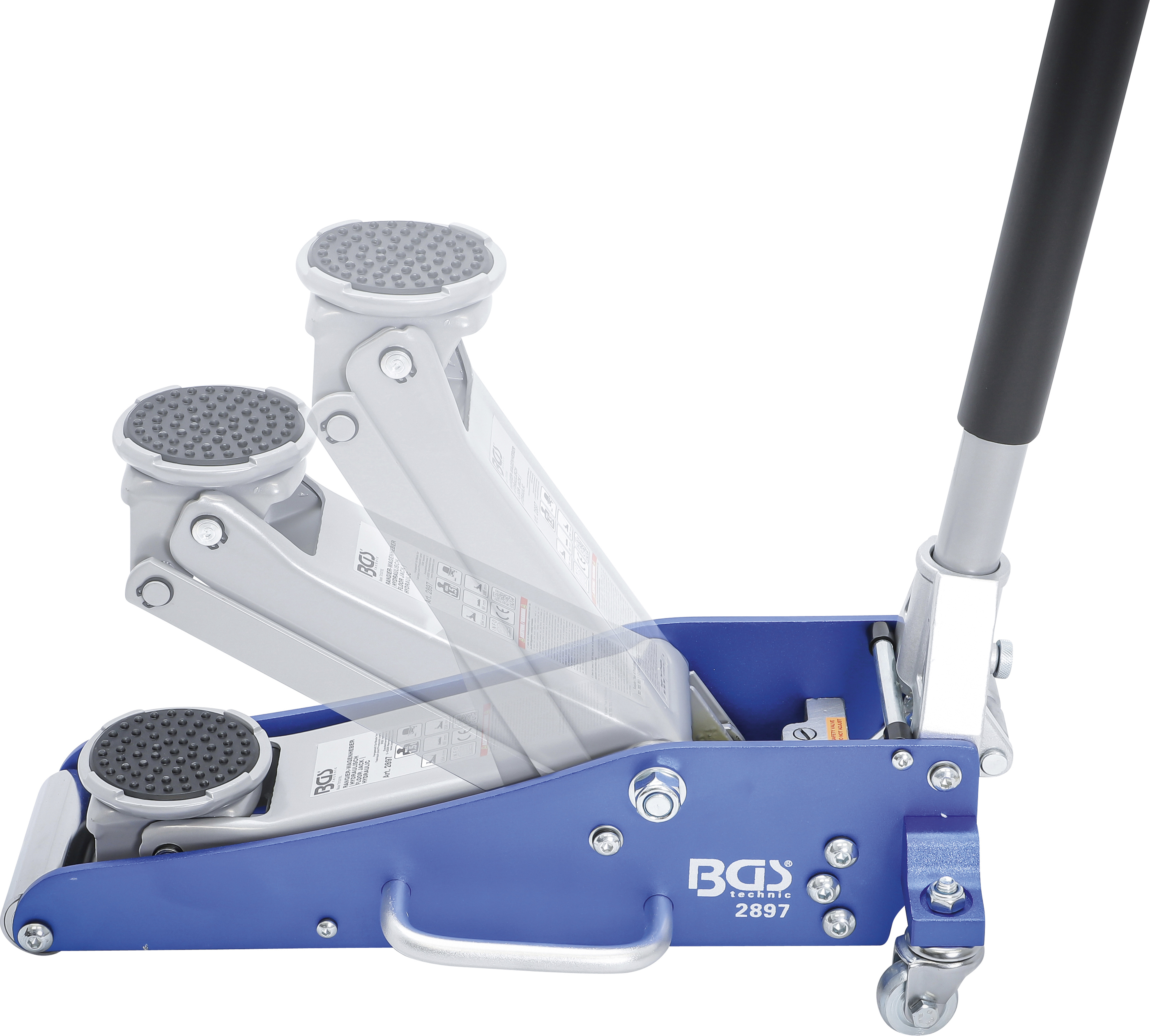 BGS Rangier-Wagenheber | hydraulisch | Aluminium-Stahl-Konstruktion | 1,5 t